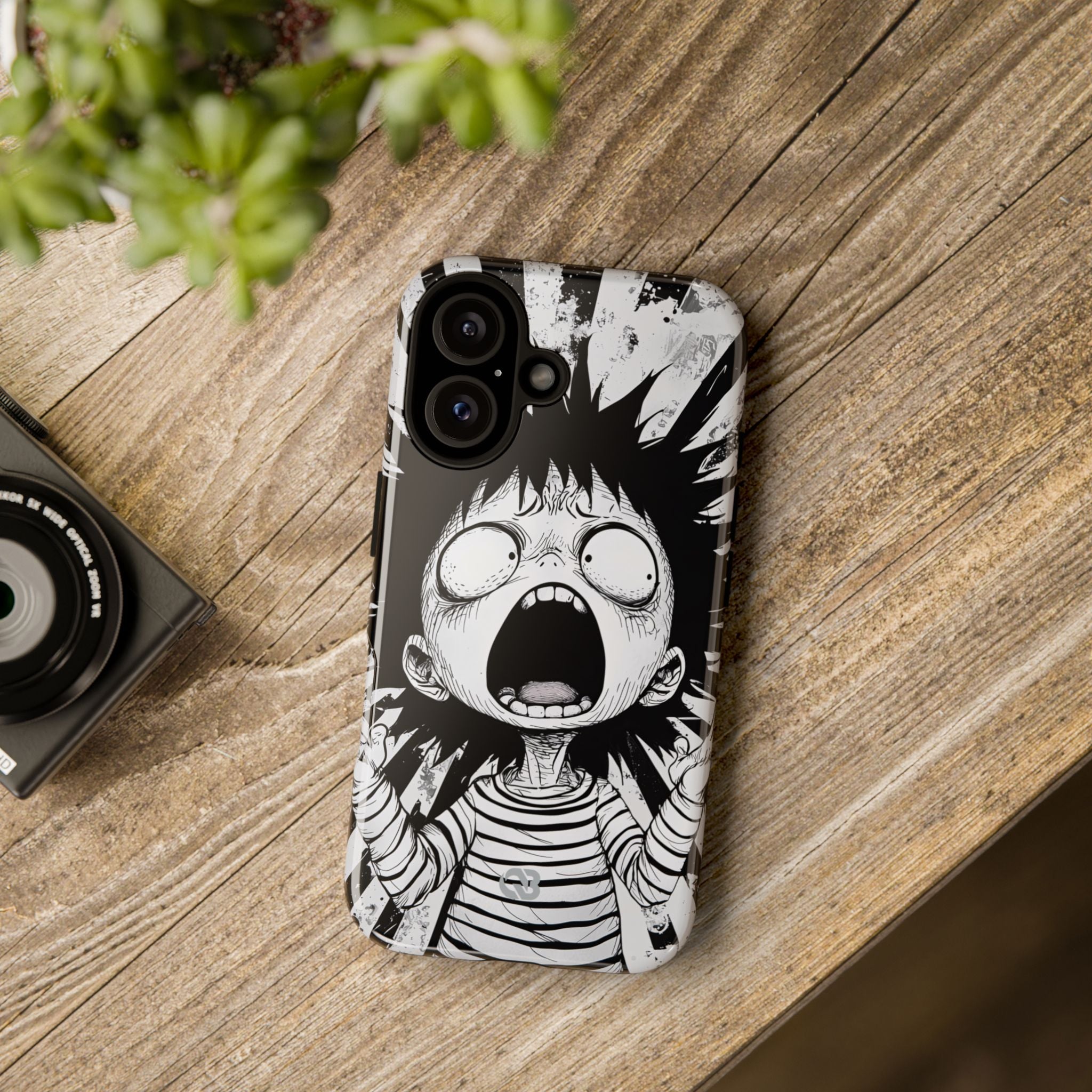 Chaotic Monochrome Scream · Tough Fundas para teléfono para iPhone