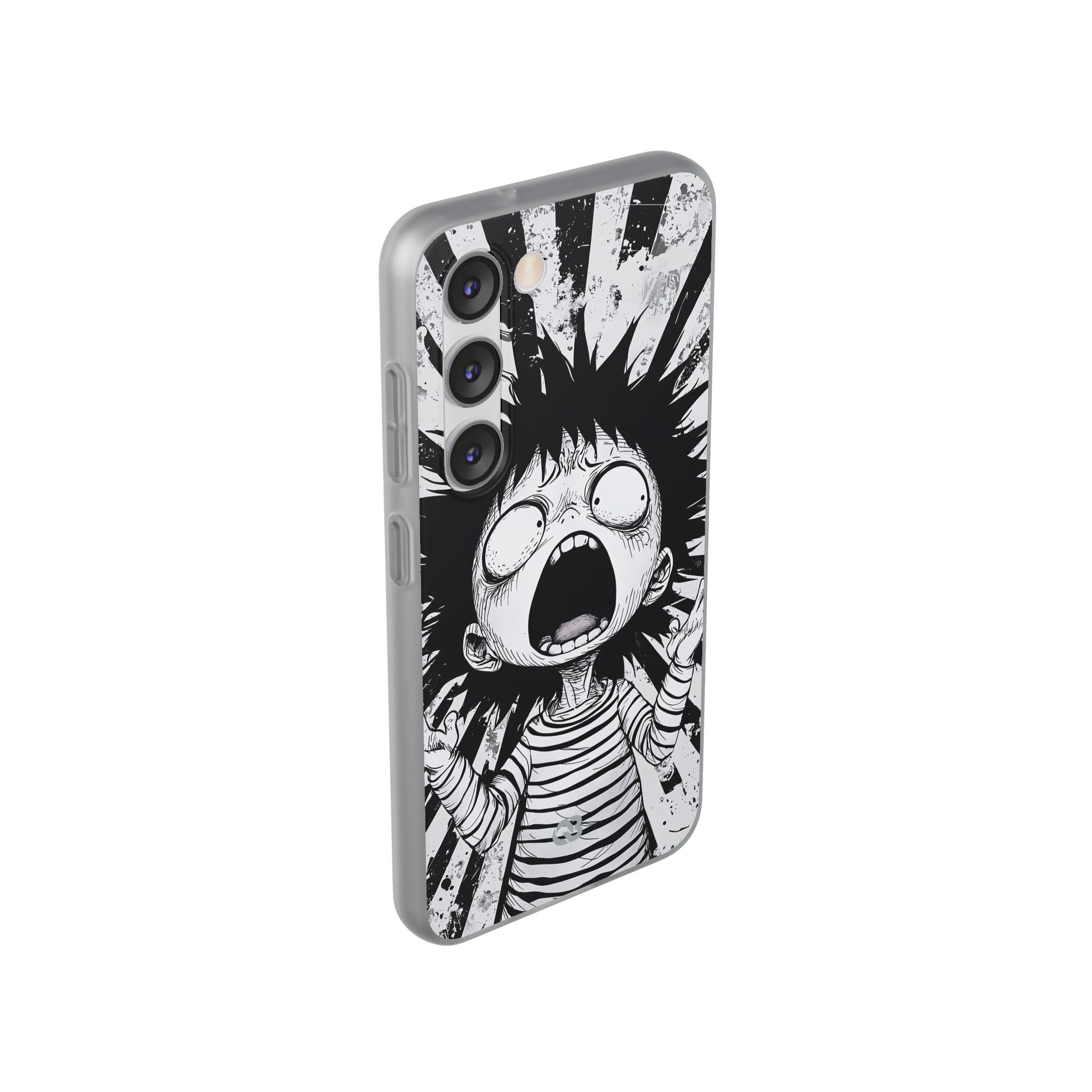Chaotic Monochrome Scream · Soft Telefoncover for Samsung