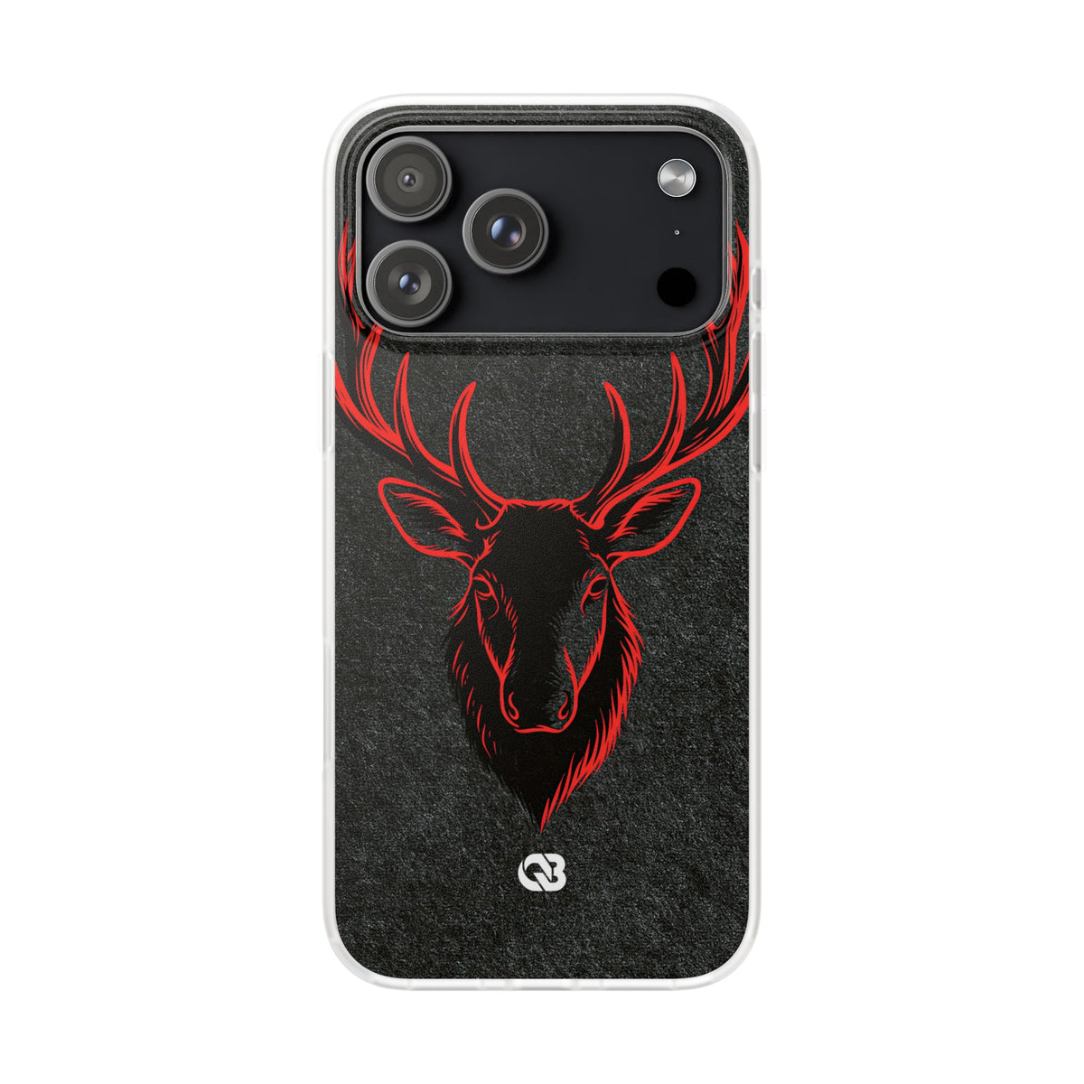 Nordic Crimson Stag · Lite Phone Case for iPhone · Black