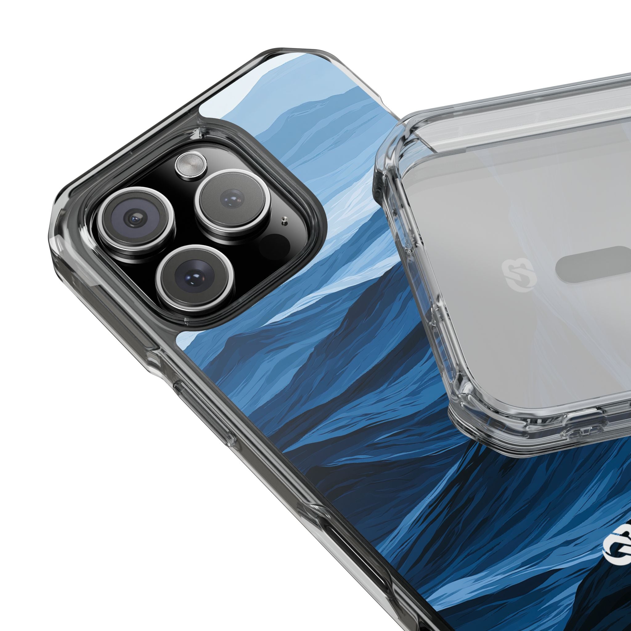 Blue Impact MagSafe Phone Case for iPhone - Cobalt Ridge Tides