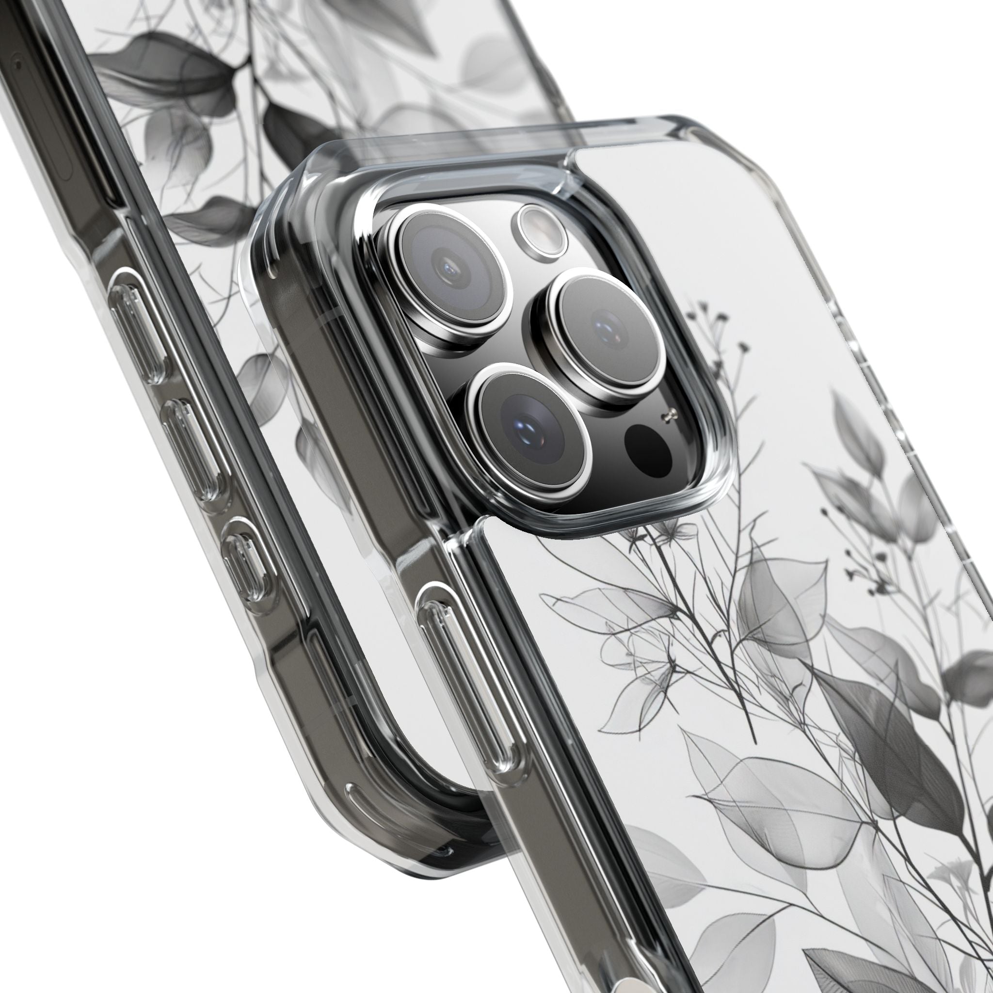 Ademende bladeren grijze iPhone 16 Pro hoesje - Impact