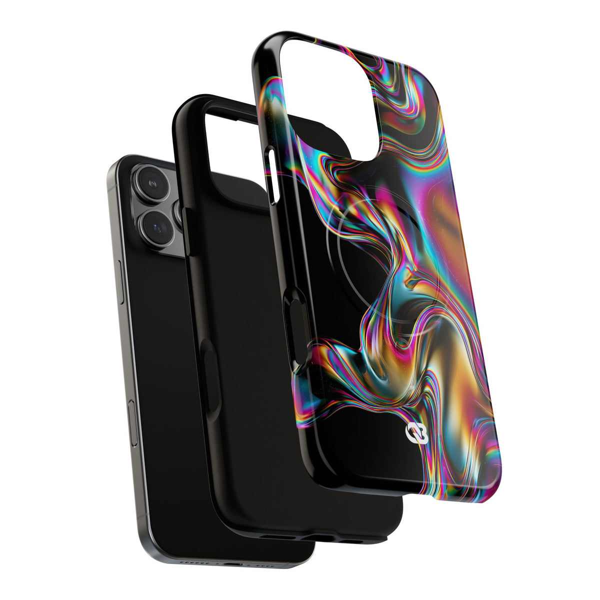 Purple Tough 2.0 Magsafe Phone Case for iPhone - Liquid Neon Chrome