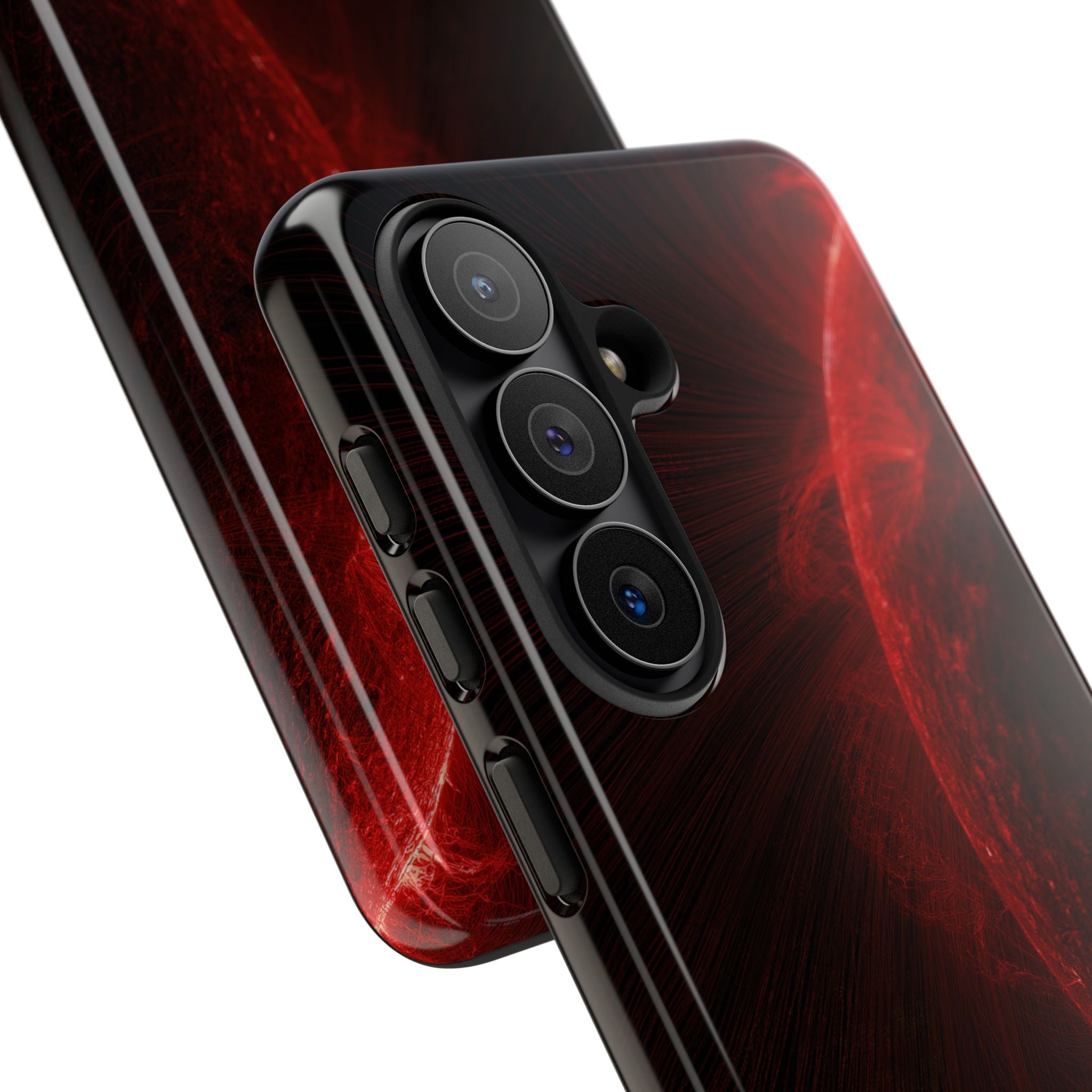 Red Tough Phone Case for Samsung - Solar Crimson Flare