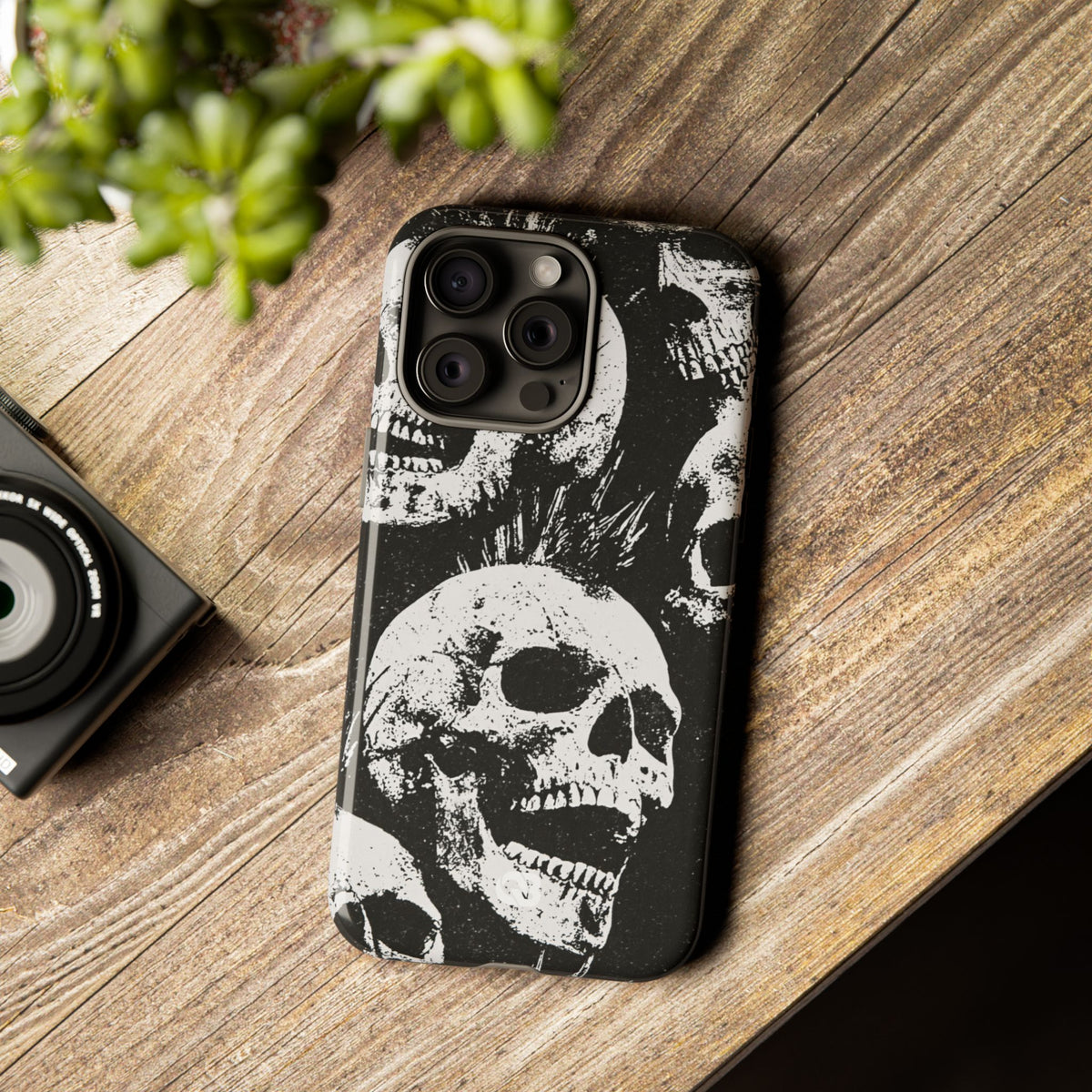 Punk Skull Riot · Tough Phone Case for iPhone · Black