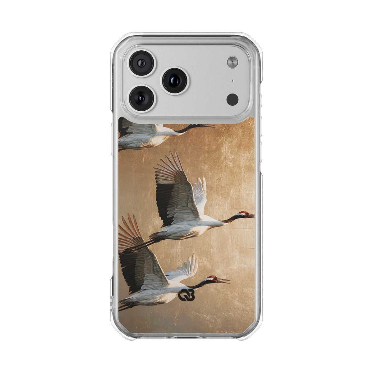 Golden Crane Flight · Clear Impact Magnetic Phone Case for iPhone · Gold