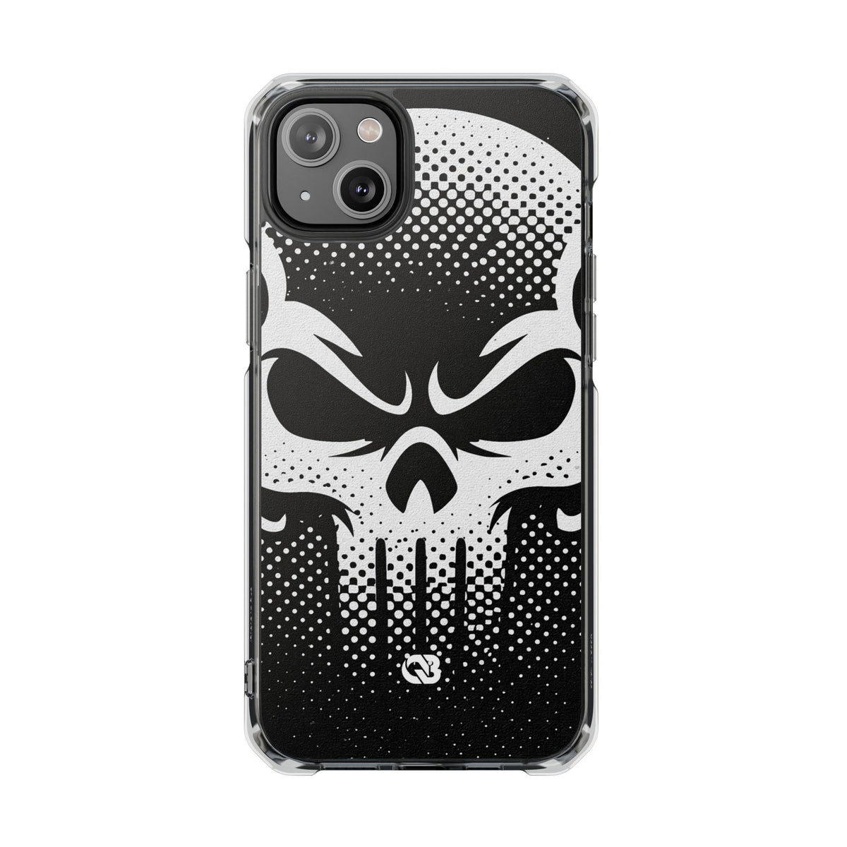 Phantom Halftone · Clear Impact Magnetic Phone Case for iPhone · Black