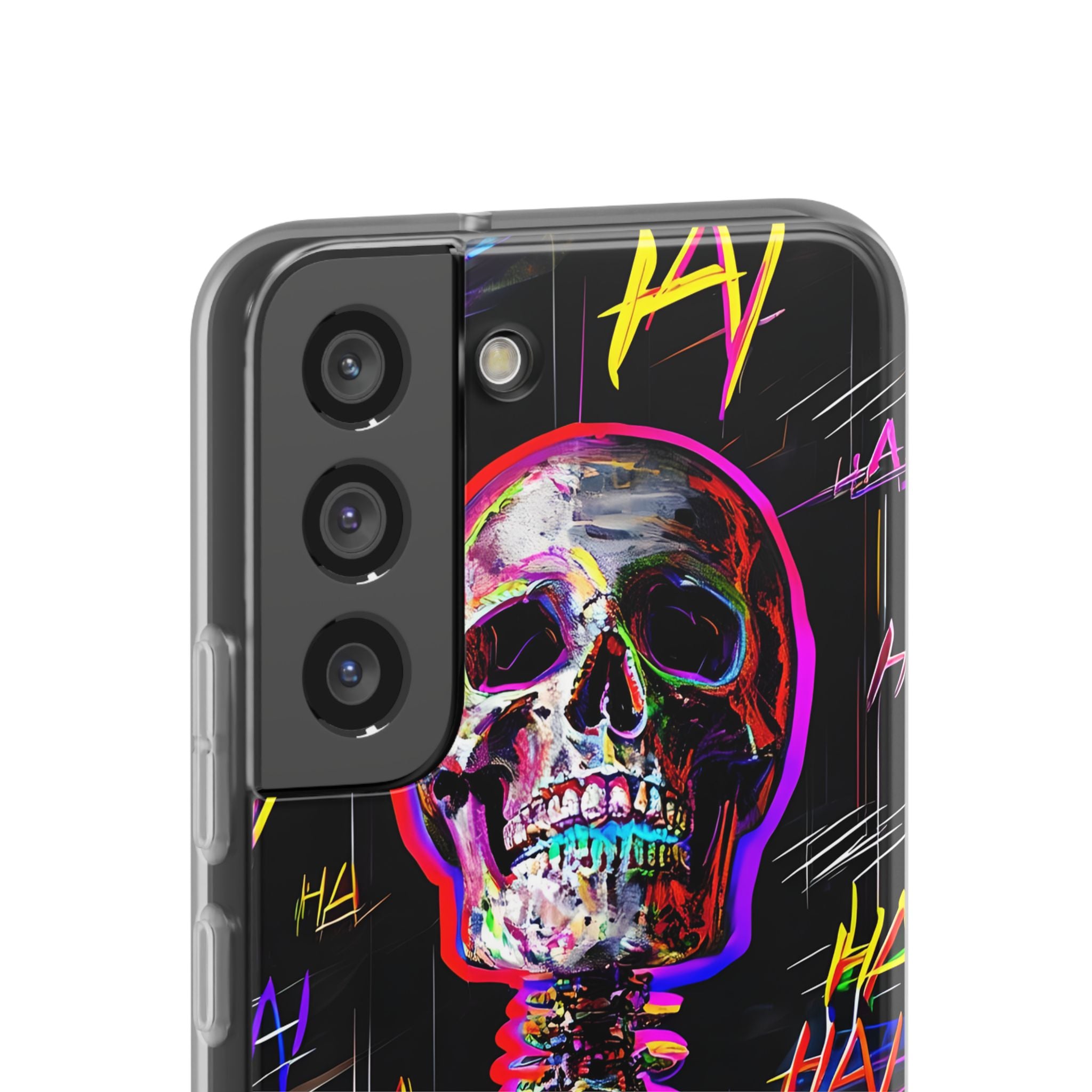 Neon Glitch Skeleton · Soft Handyhülle für Samsung