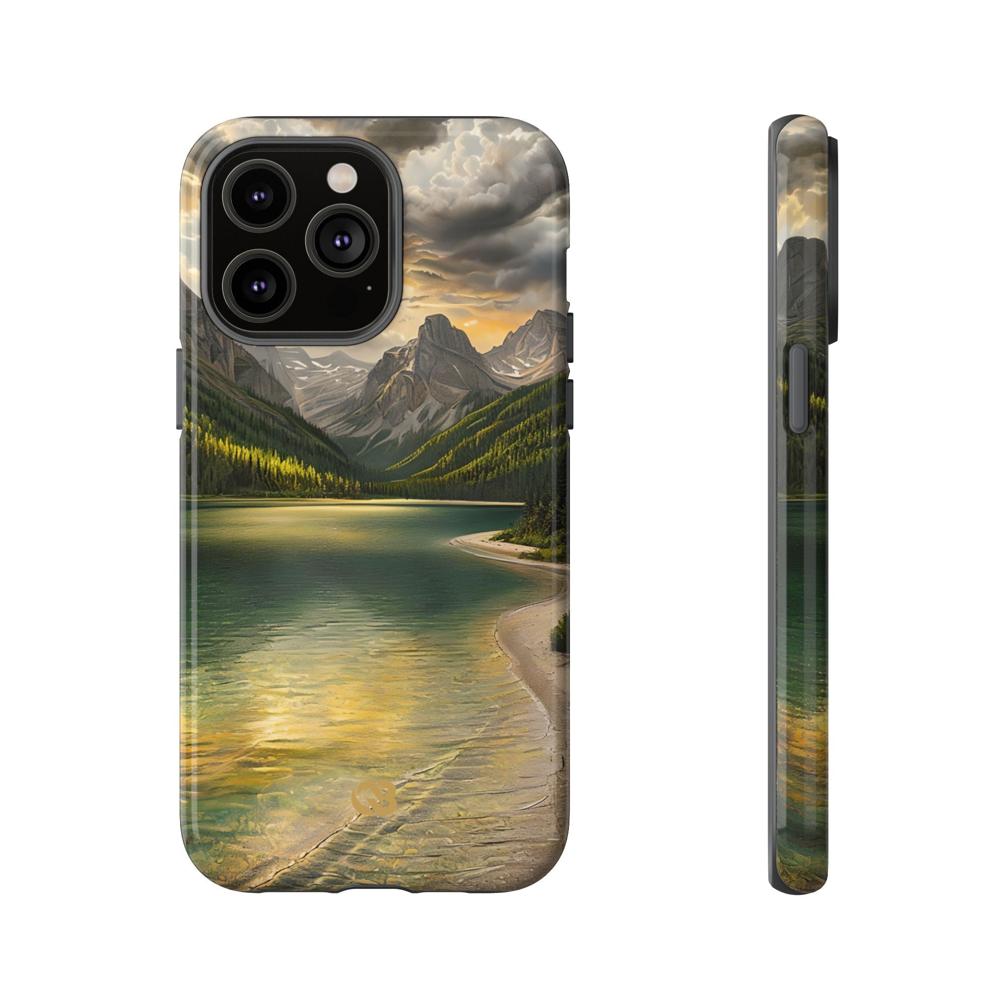 Gilded Mountain Lake · Tough Phone Case for iPhone