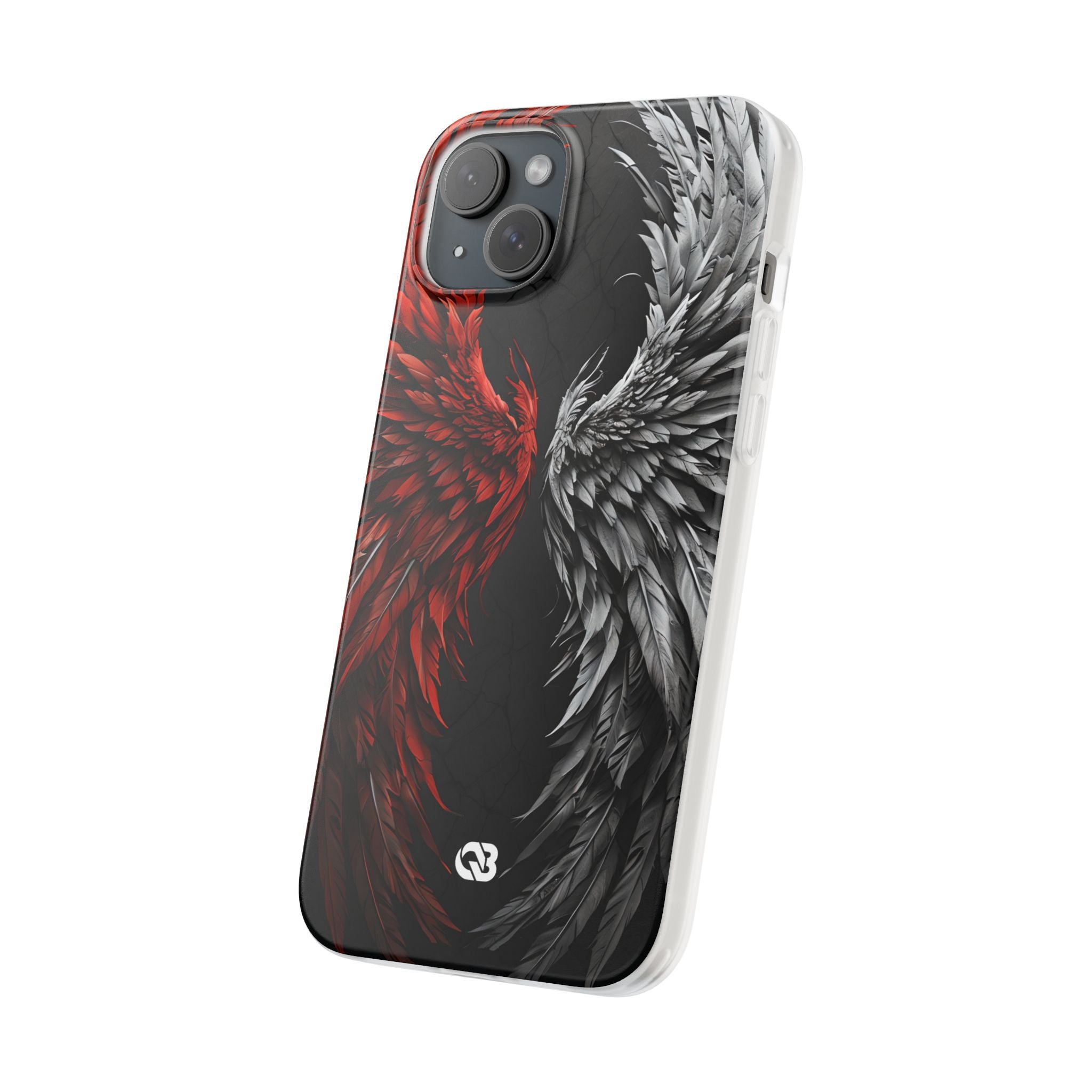 Split Crimson Wing · Soft Phone Case for iPhone