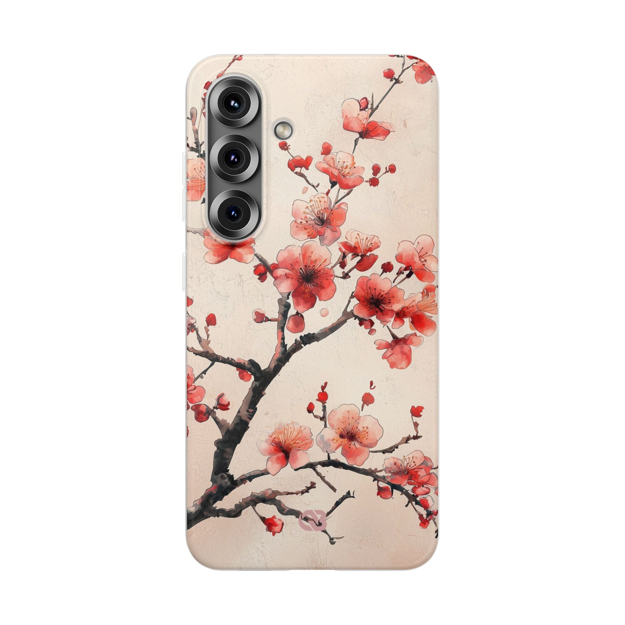 Crimson Silk Flora · Soft Phone Case for Samsung
