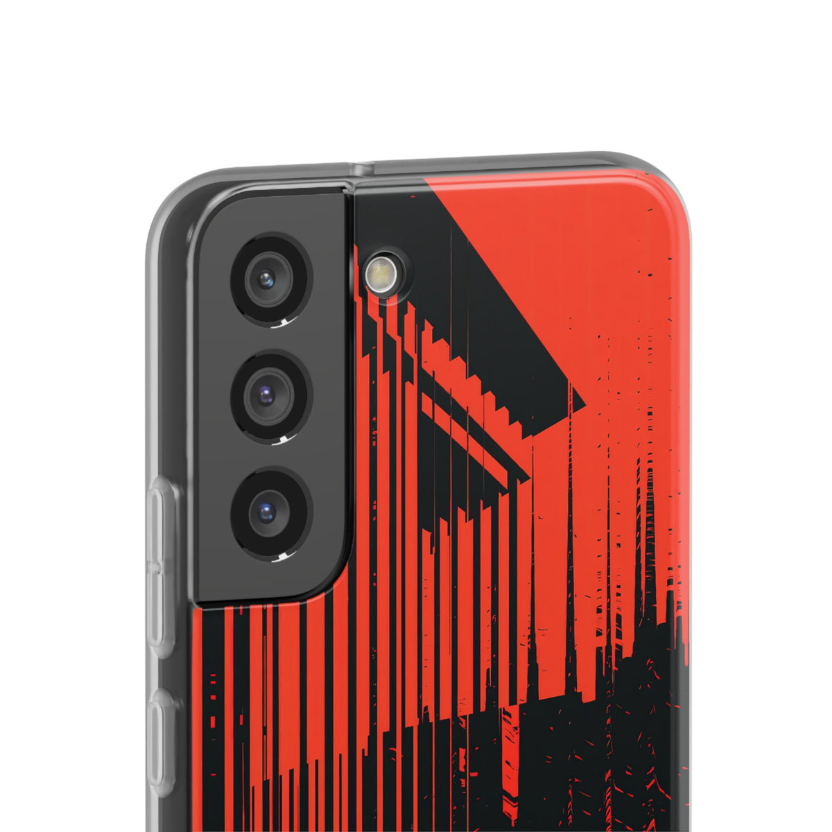 Red Lite Phone Case for Samsung - Crimson Brutalist Distortion