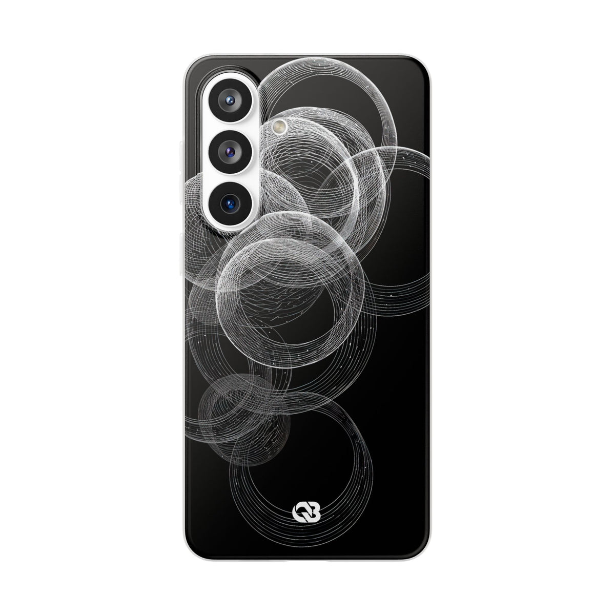 Black Lite Phone Case for Samsung - Kinetic Wireframe Orbit