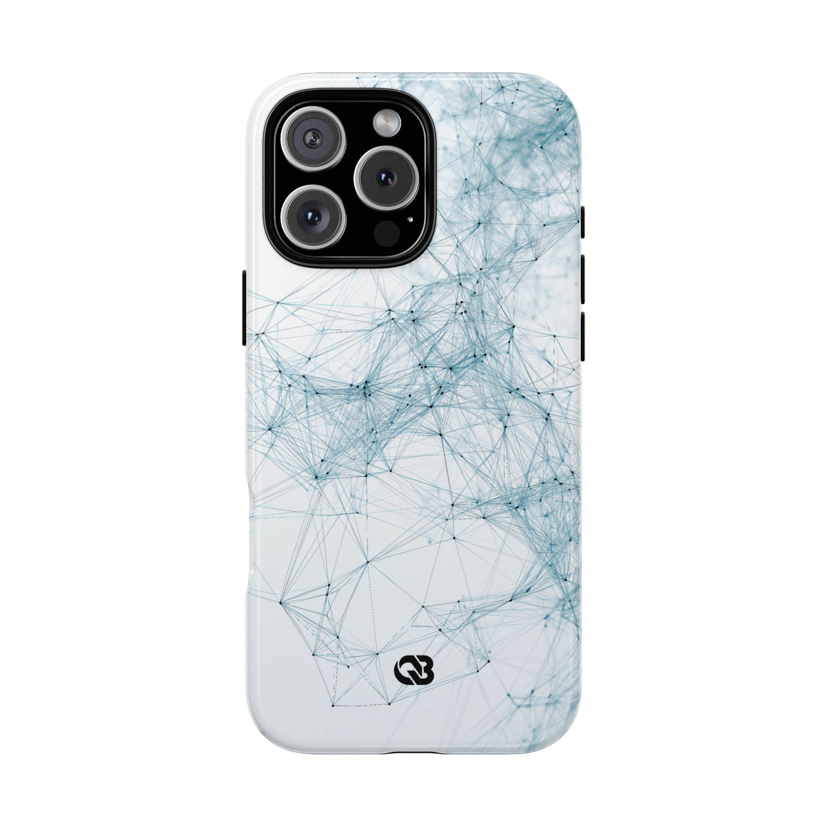 Blue Tough Phone Case for iPhone - Glacial Neural Web