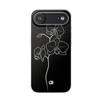 Black Lite Phone Case for iPhone - Noir Alabaster Orchid