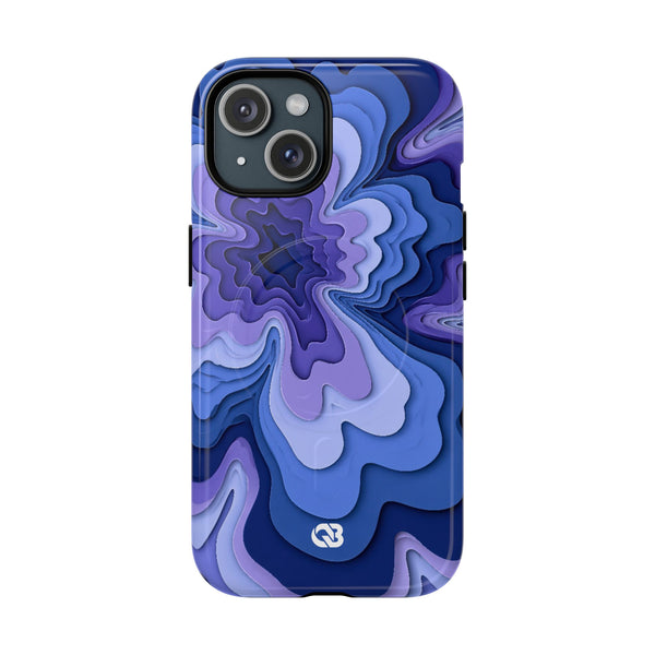 Periwinkle Strata Bloom · Tough 2.0 Magnetic Phone Case for iPhone · Purple