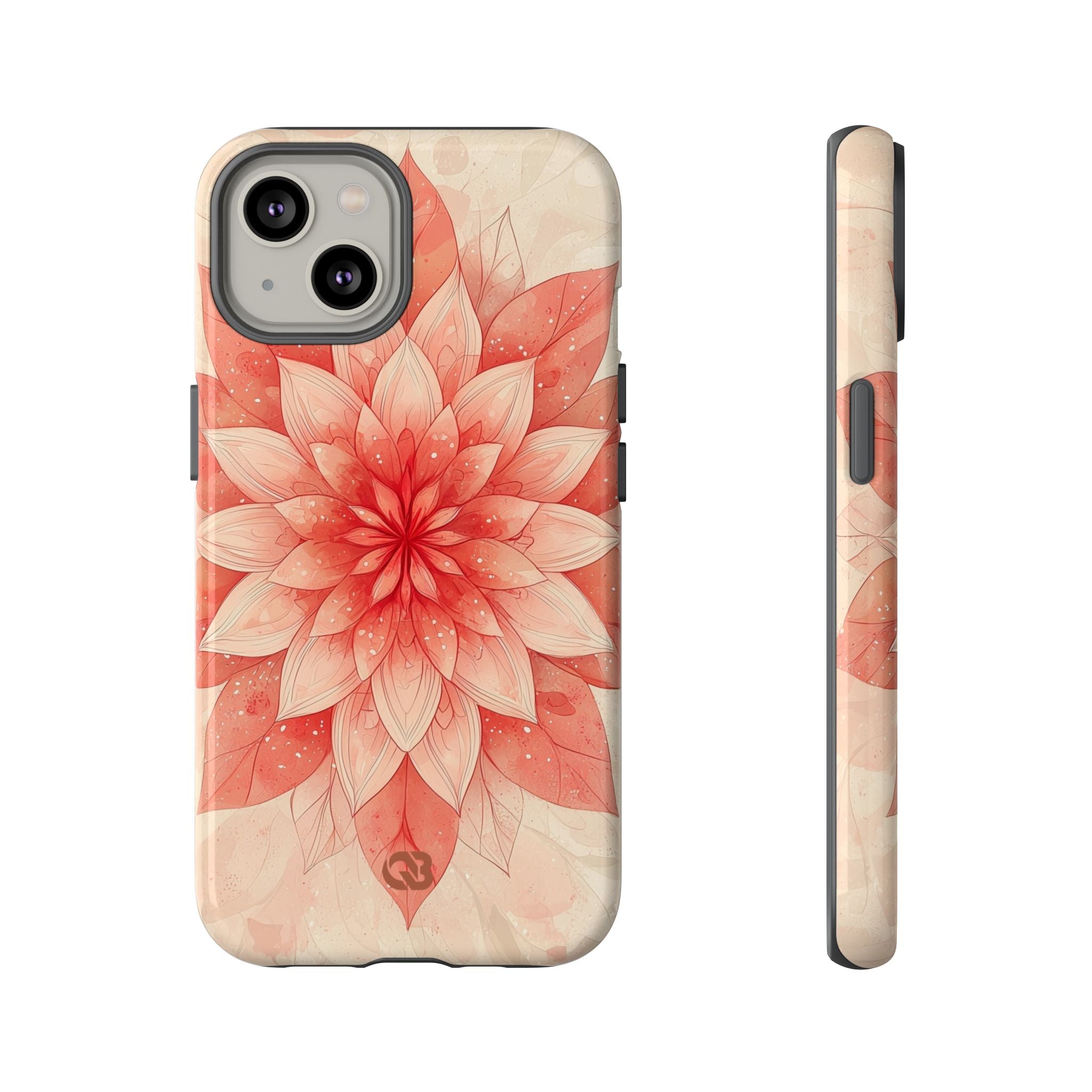 Coral Layered Bloom · Tough Custodia per iPhone