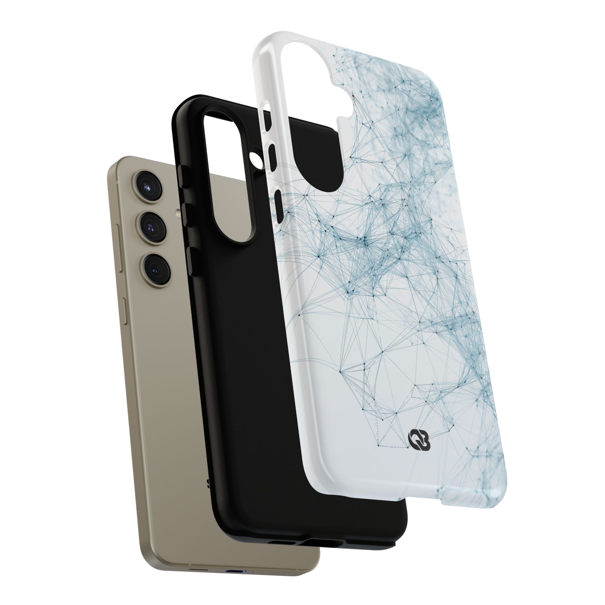 Blue Tough Phone Case for Samsung - Glacial Neural Web
