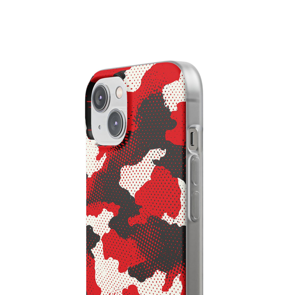 Crimson Halftone Camo · Lite Phone Case for iPhone · Red