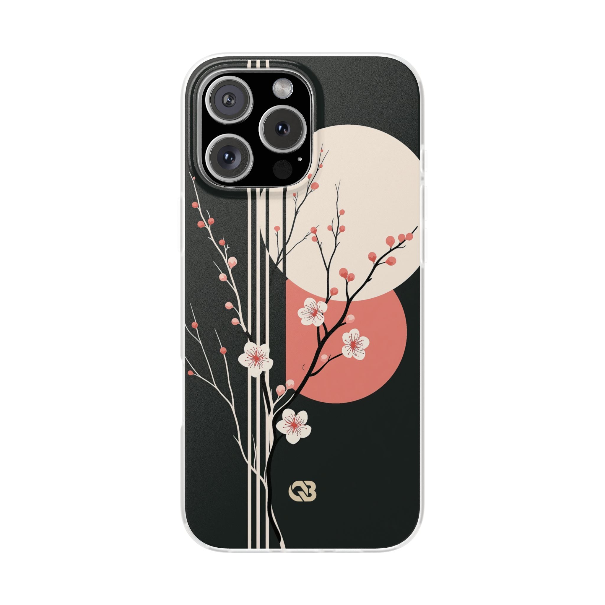 Black Lite Phone Case for iPhone - Kyoto Midnight Blossom