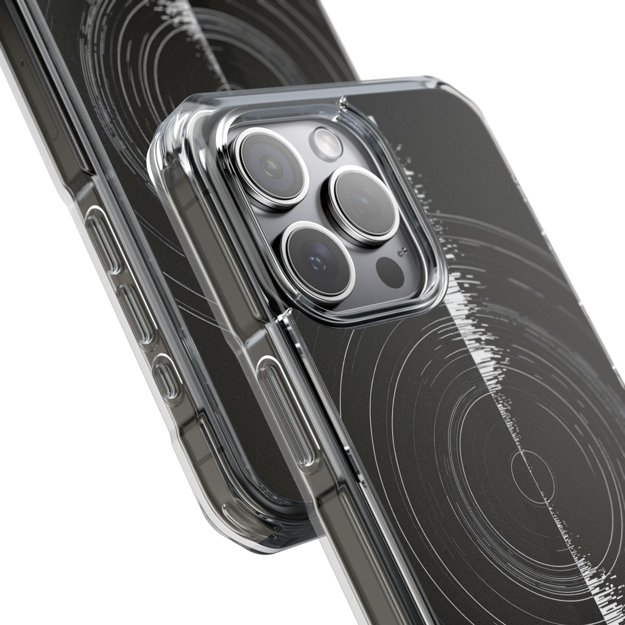 Black Impact MagSafe Phone Case for iPhone - Obsidian Orbital Signal