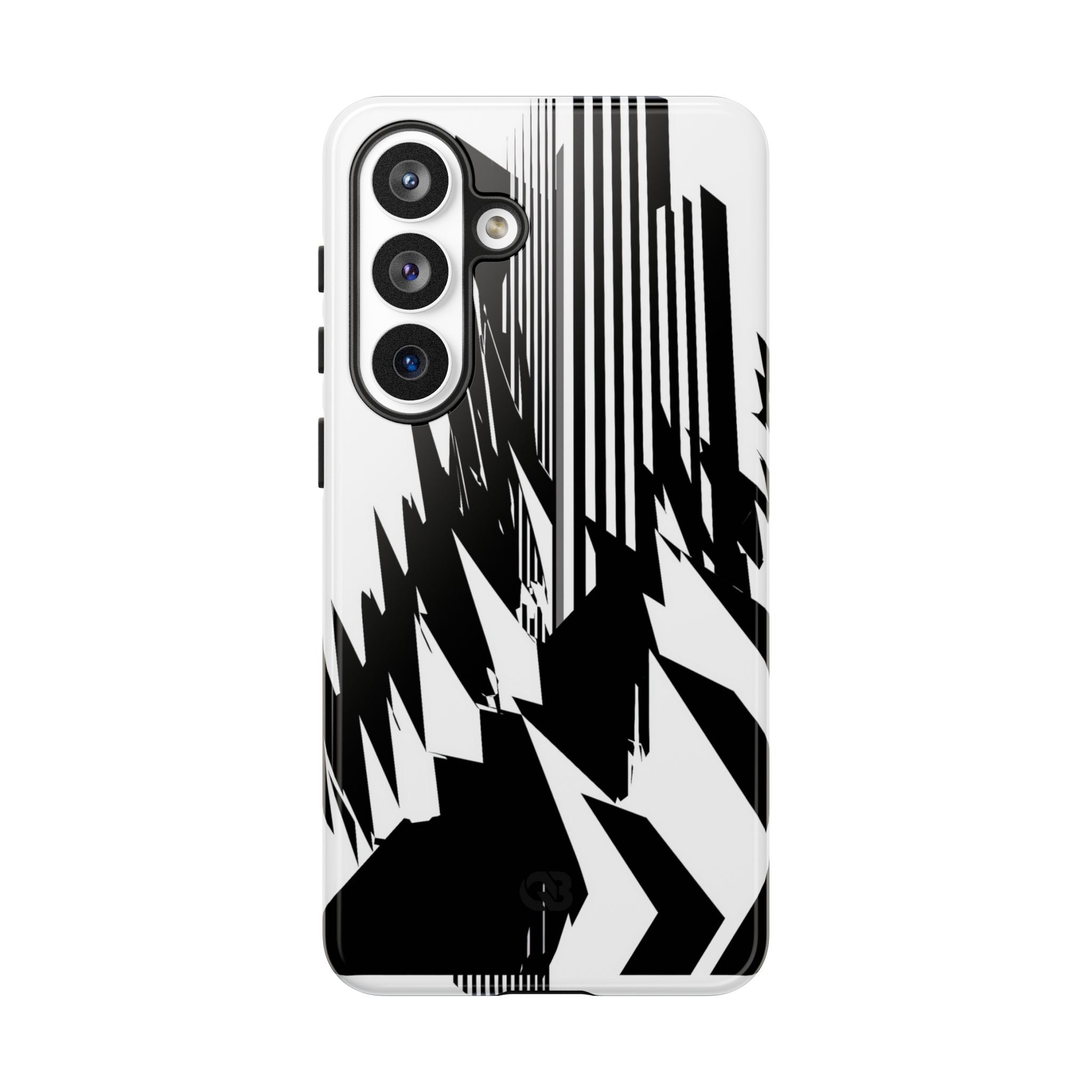 White Tough Phone Case for Samsung - Shattered Vector Spire