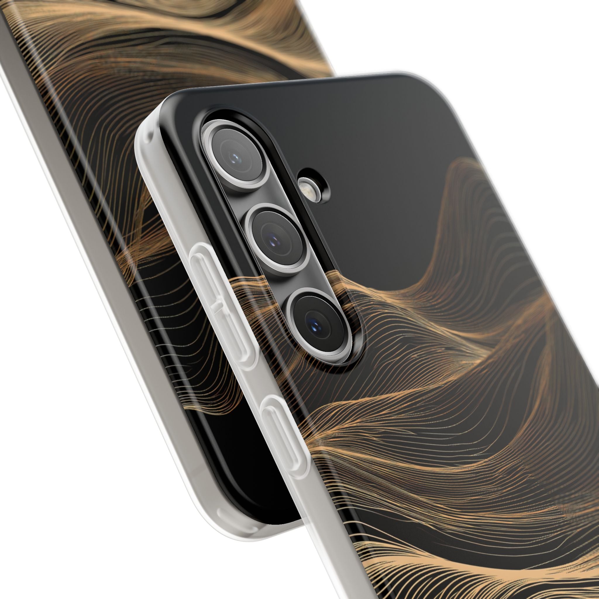 Black Lite Phone Case for Samsung - Copper Topo Ridge
