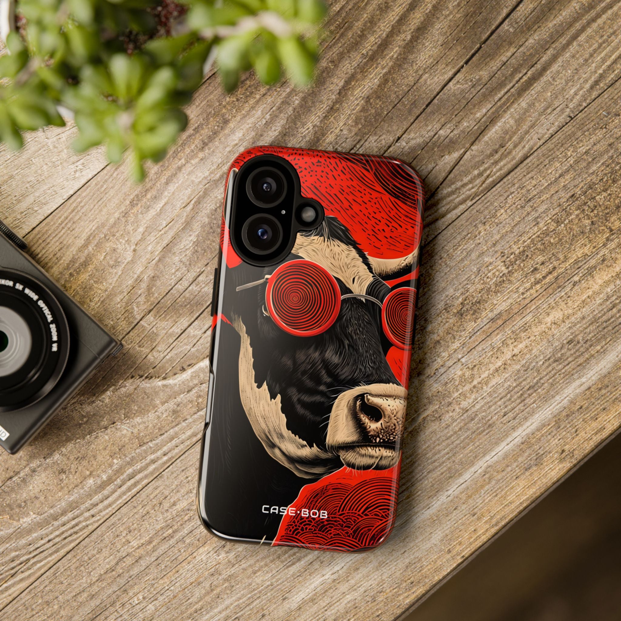 Hypnotic Cow iPhone 16 Case - Tough