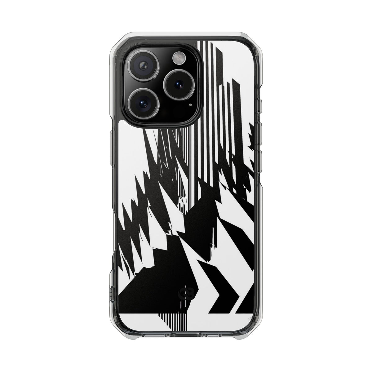 White Impact MagSafe Phone Case for iPhone - Shattered Vector Spire
