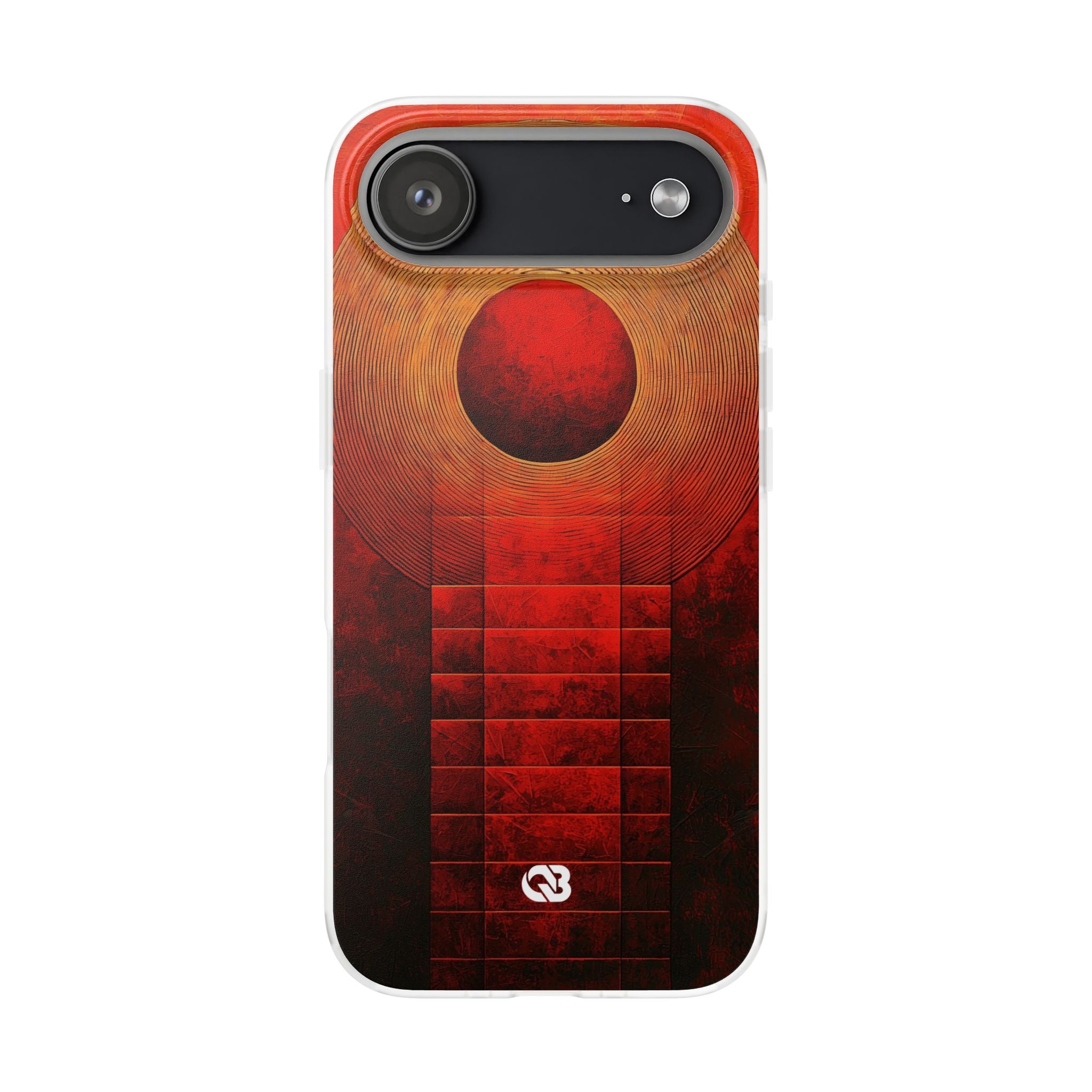 Crimson Solar Halo · Soft Custodia per iPhone