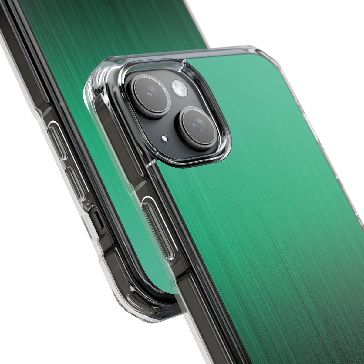 Emerald Cascade · Clear Impact Magnetic Phone Case for iPhone · Green