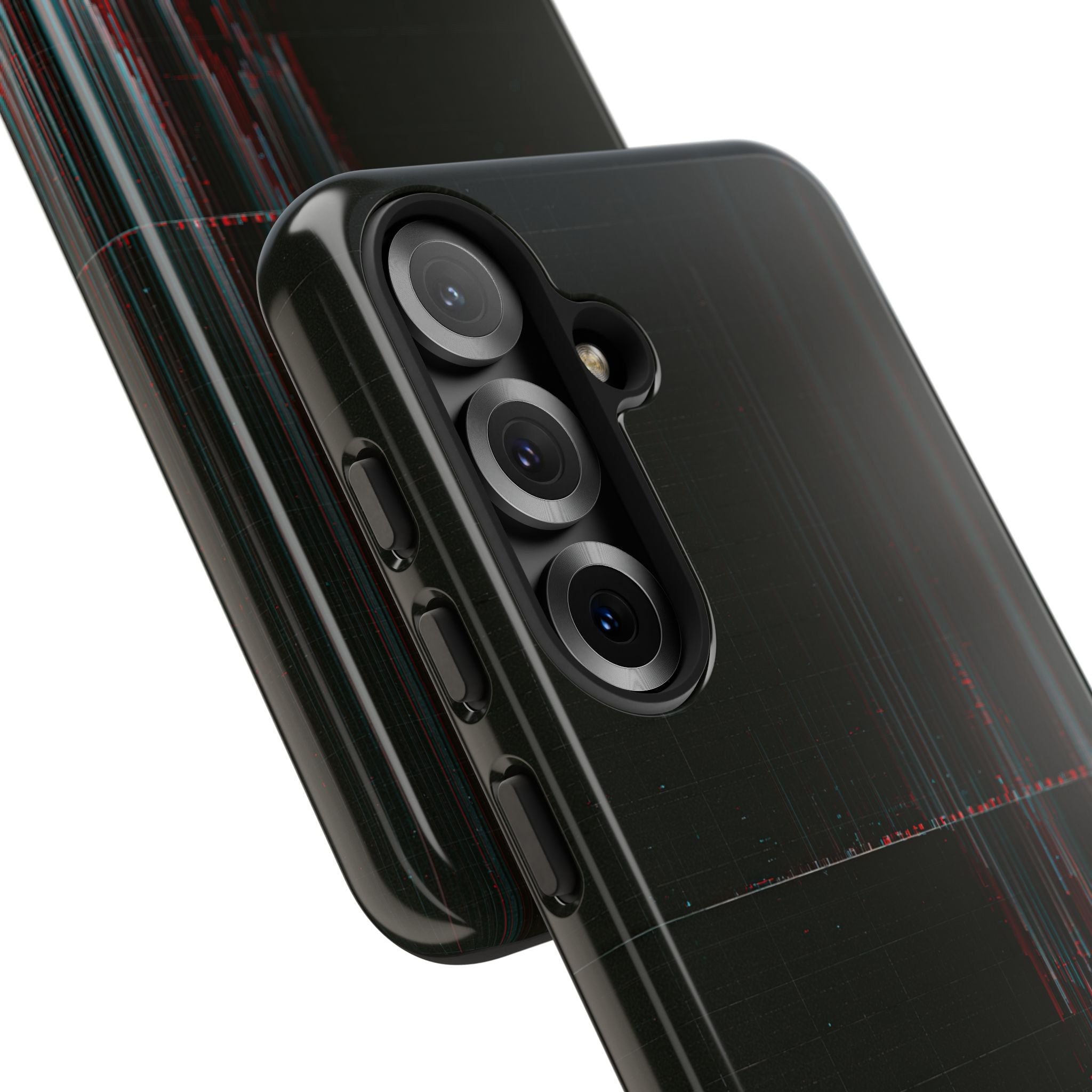 Black Tough Phone Case for Samsung - Corrupted Data Stream
