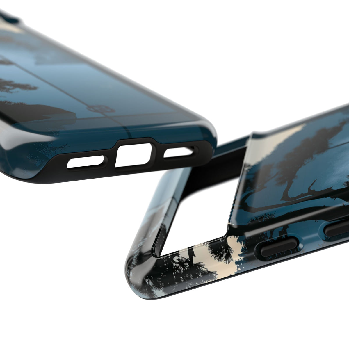 Blue Tough Phone Case for Google Pixel - Kyoto Mist Pine