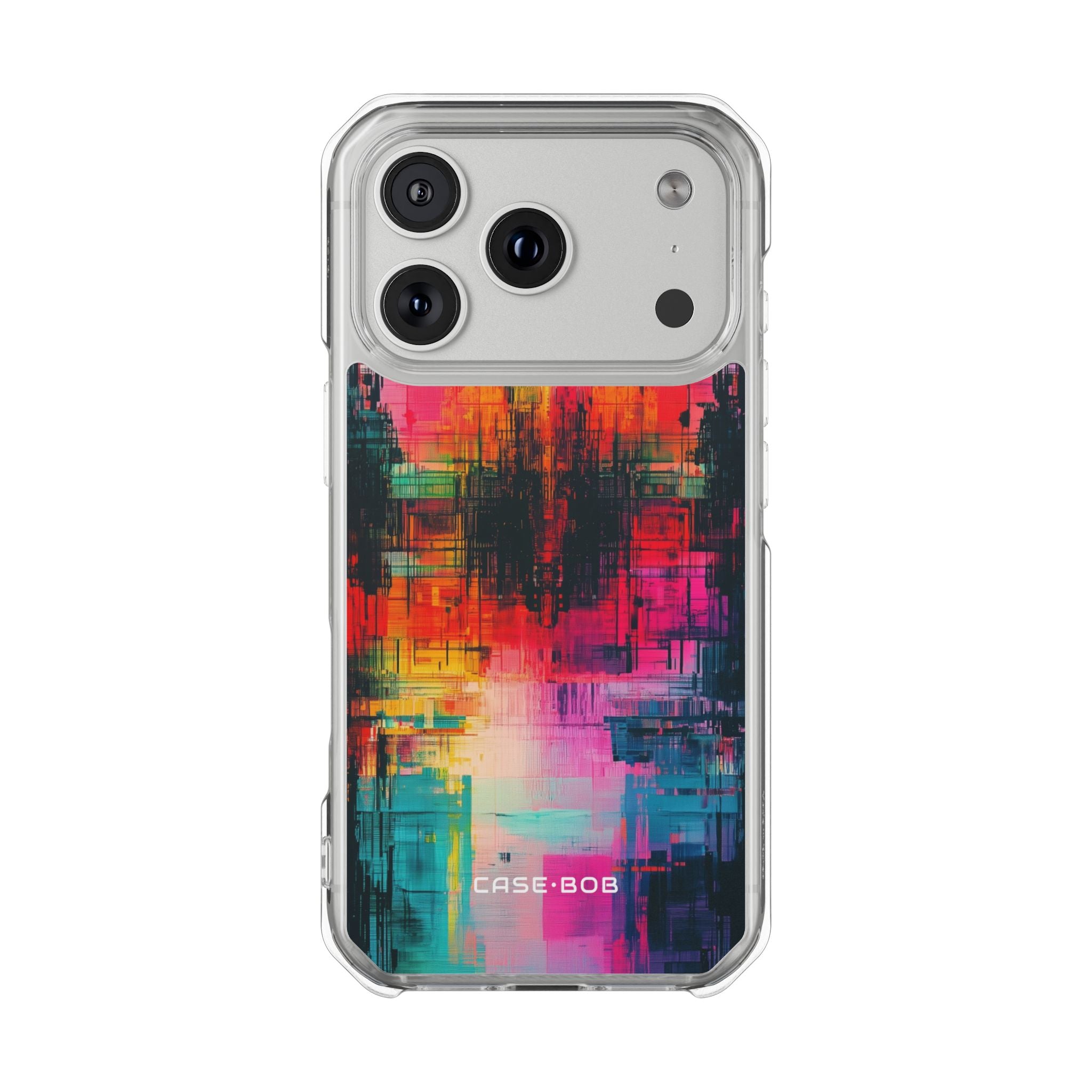 Golden Block Glitch iPhone 17 Pro Case - Impact