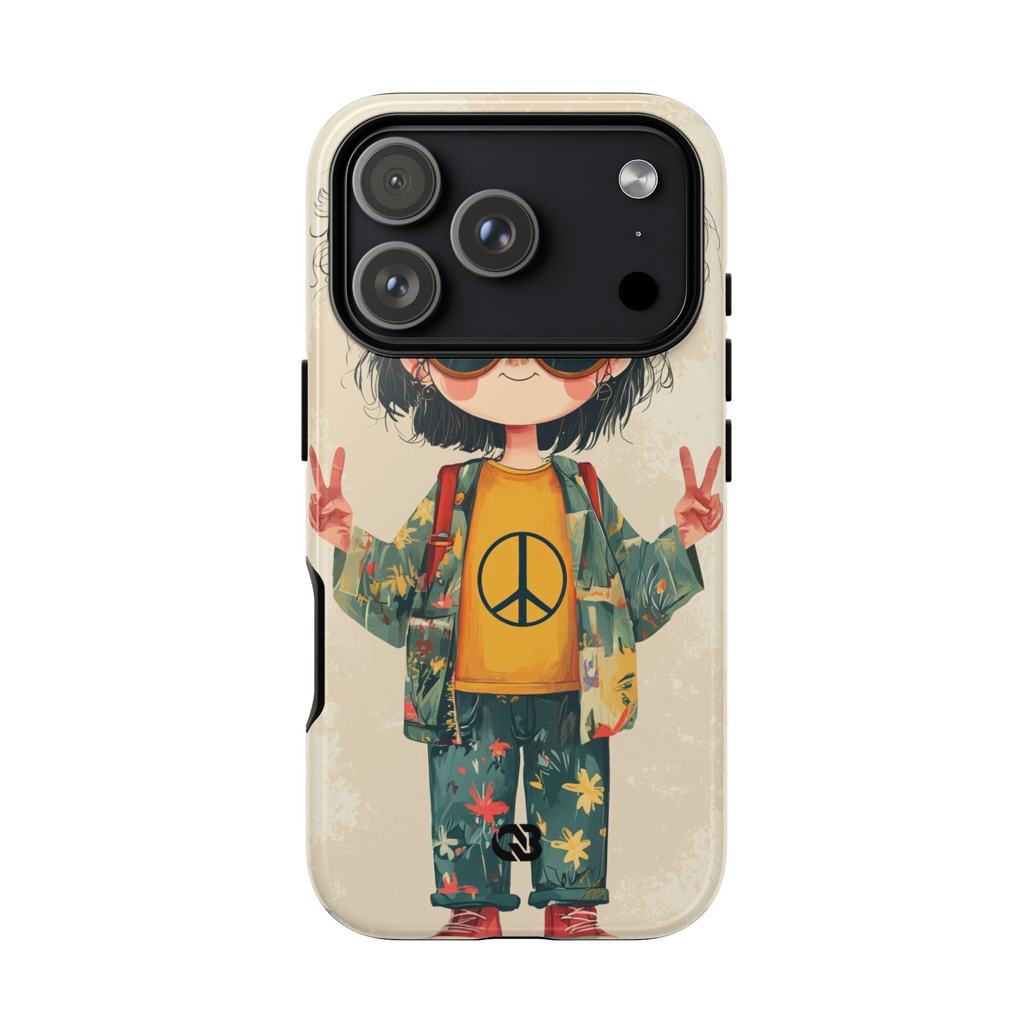 Retro Peace Girl · Tough Phone Case for iPhone