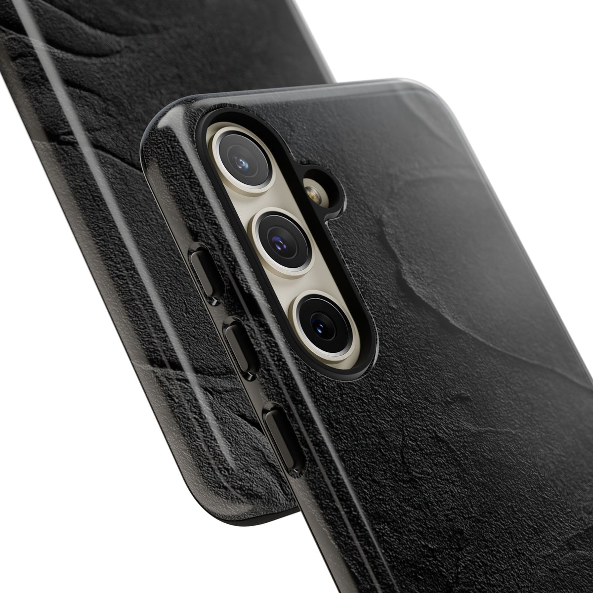 Obsidian Stucco Relief · Tough Phone Case for Samsung · Black