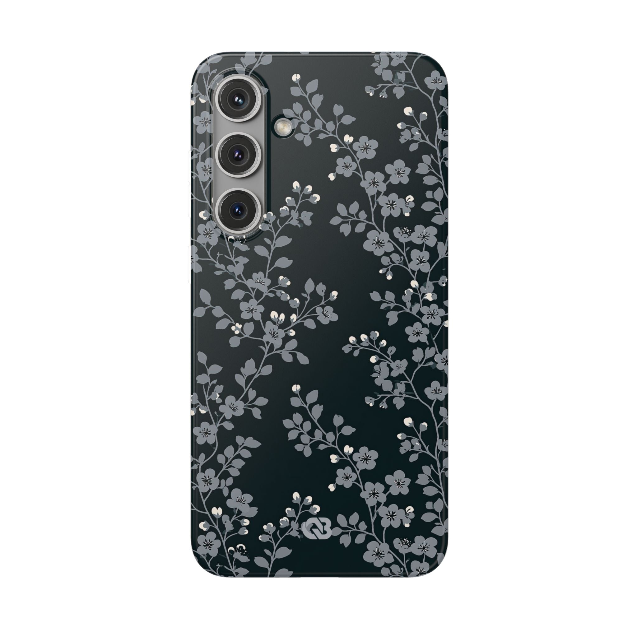 Black Lite Phone Case for Samsung - Midnight Slate Blossom