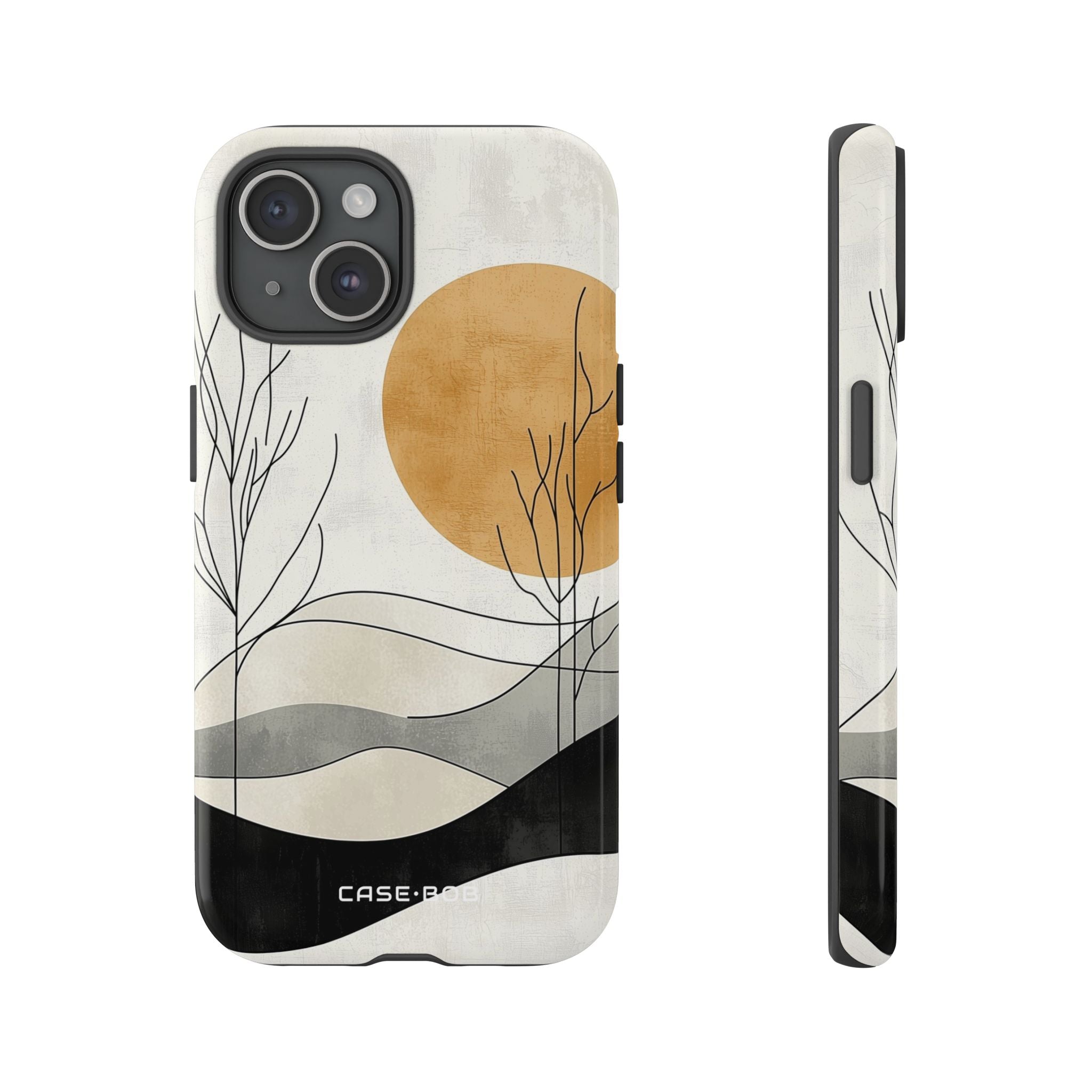 Orange Halo iPhone 15 Case - Tough