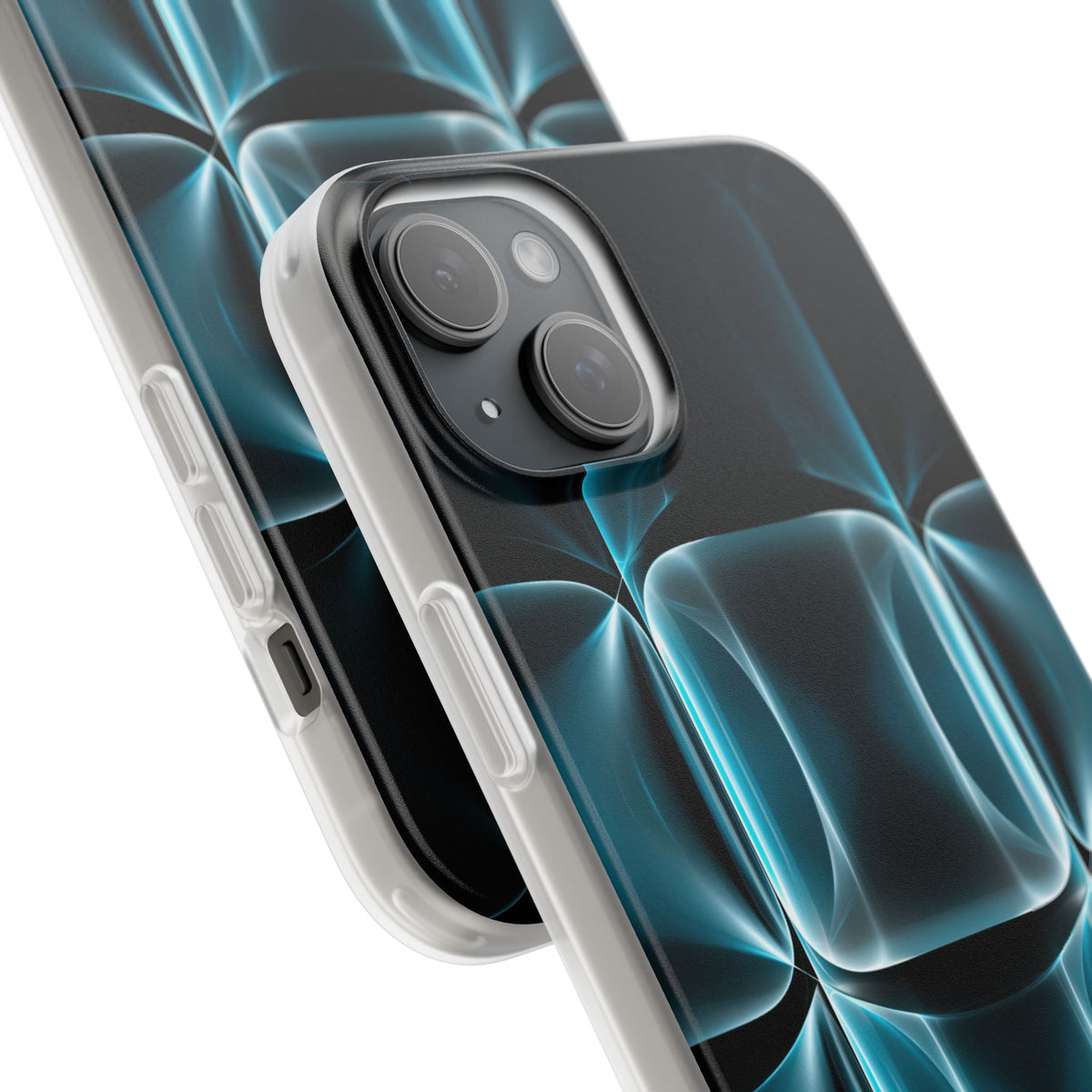 Translucent Cyber Grid · Lite Phone Case for iPhone · Teal