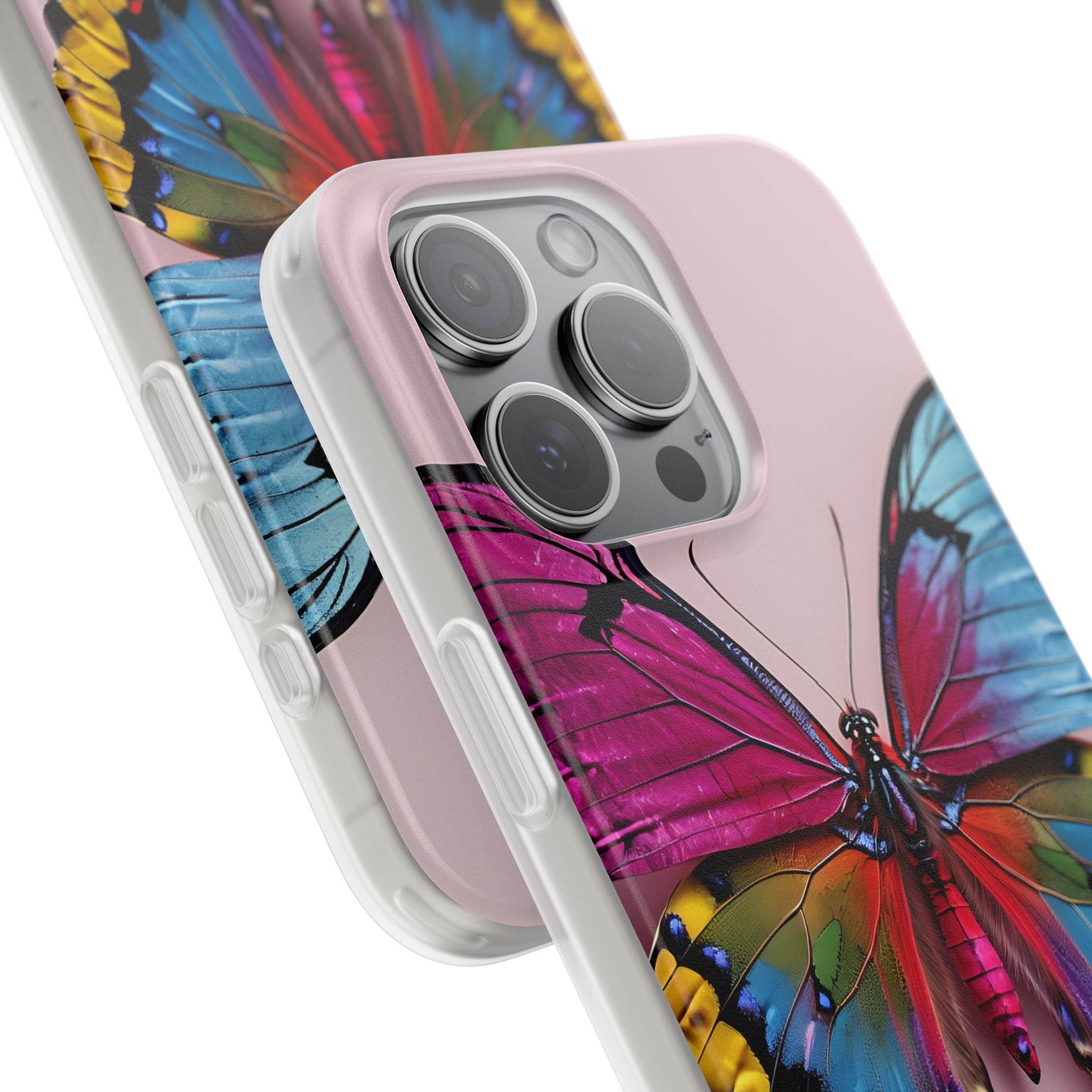 Vivid Butterfly iPhone 15 Pro Max Case - Soft