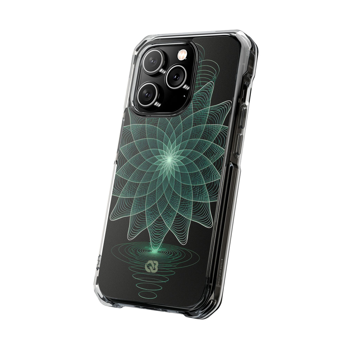 Green Impact MagSafe Phone Case for iPhone - Cyan Signal Bloom