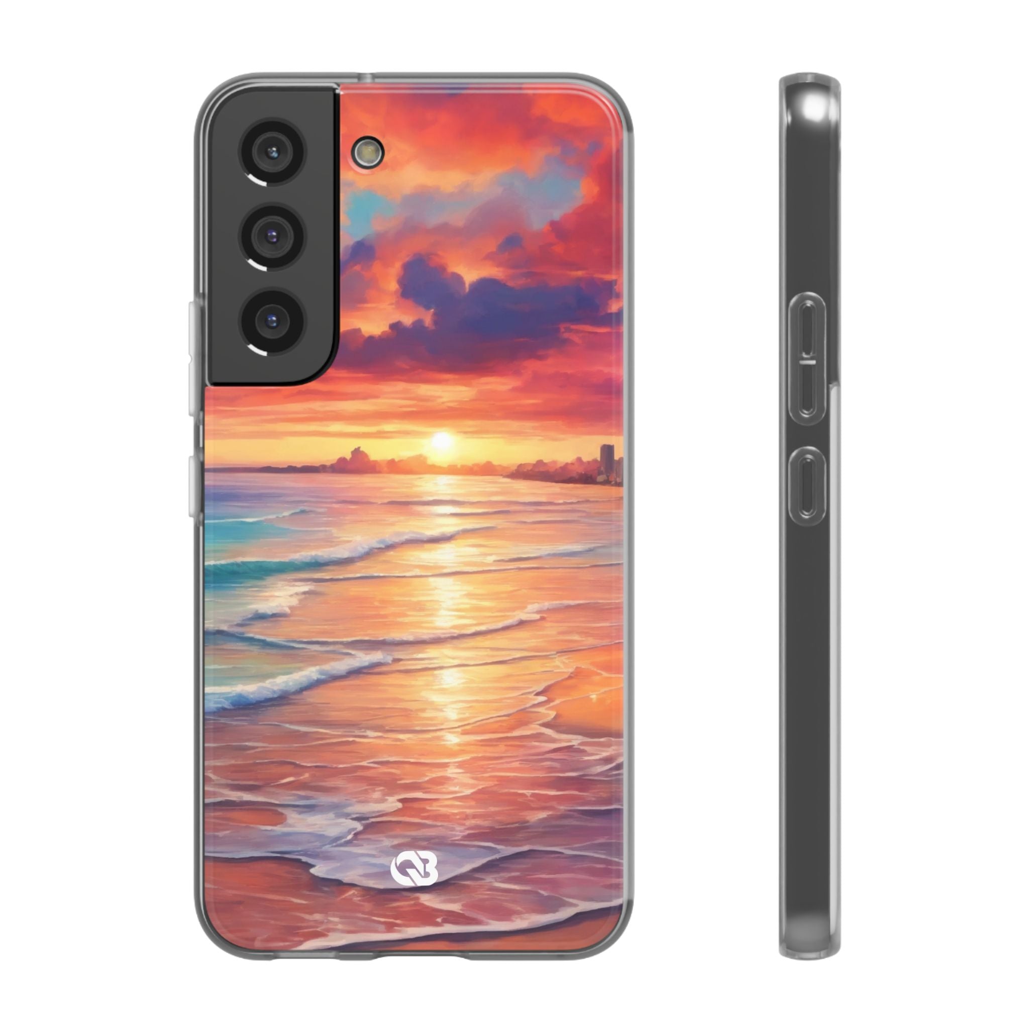 Crimson Shore Horizon · Soft Phone Case for Samsung