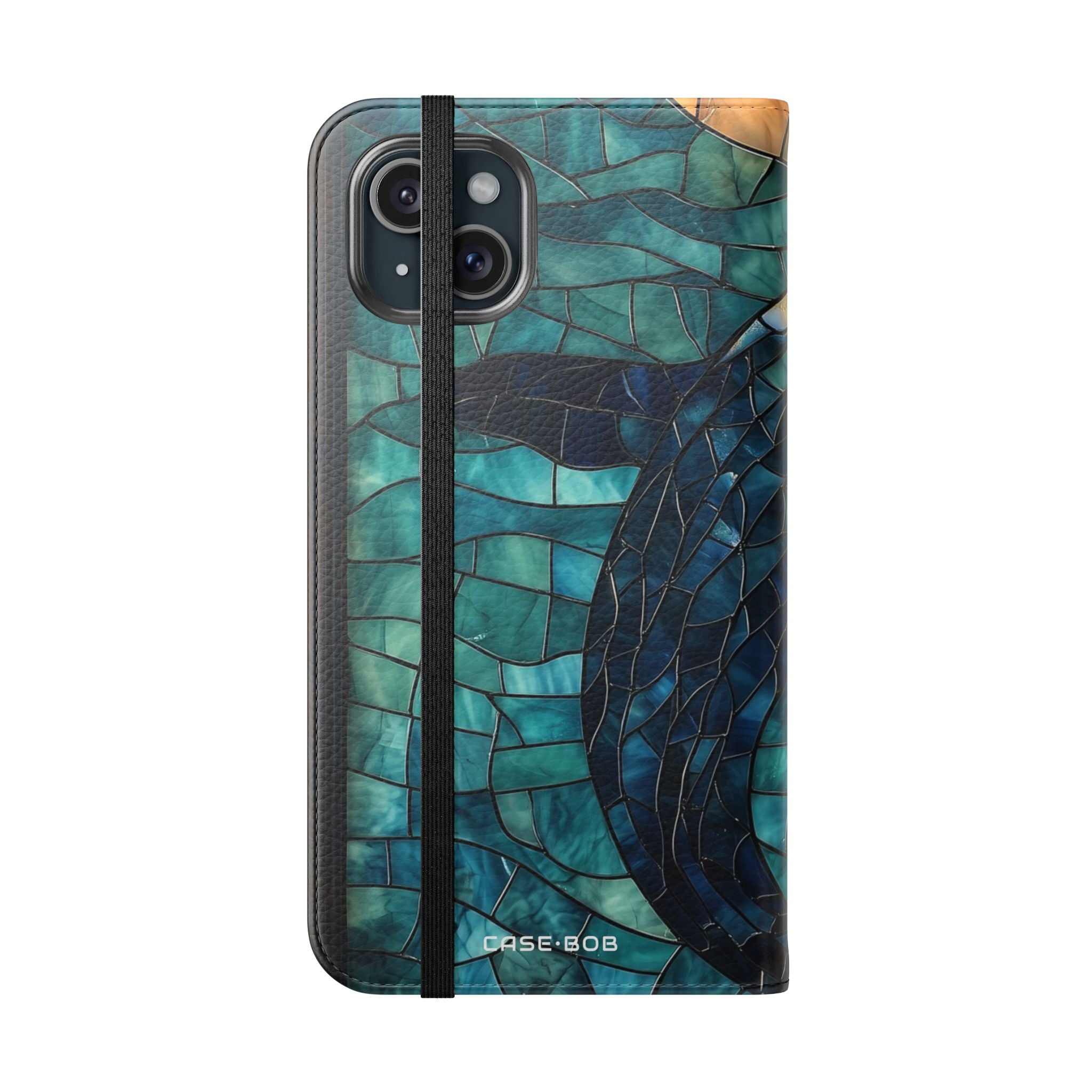 Blue Whale Mosaic - iPhone 15 Plus Case - Wallet