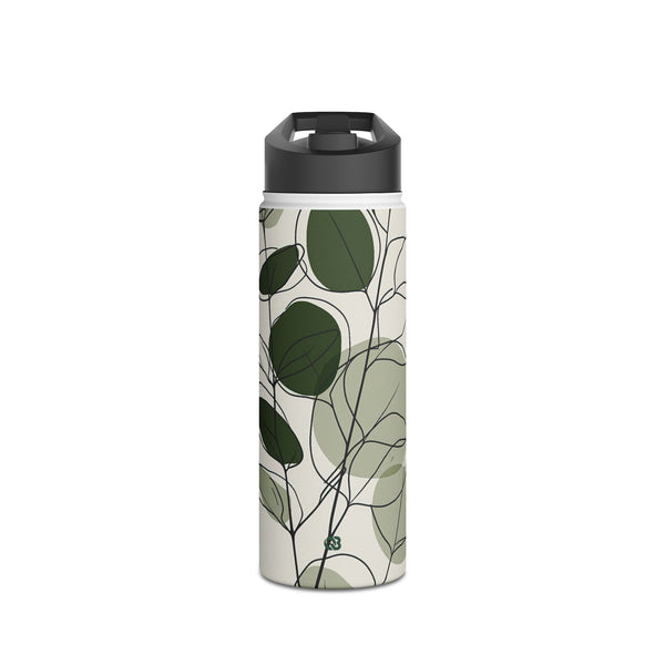 Eucalyptus Foliage Study · Insulated Water Bottle · Green