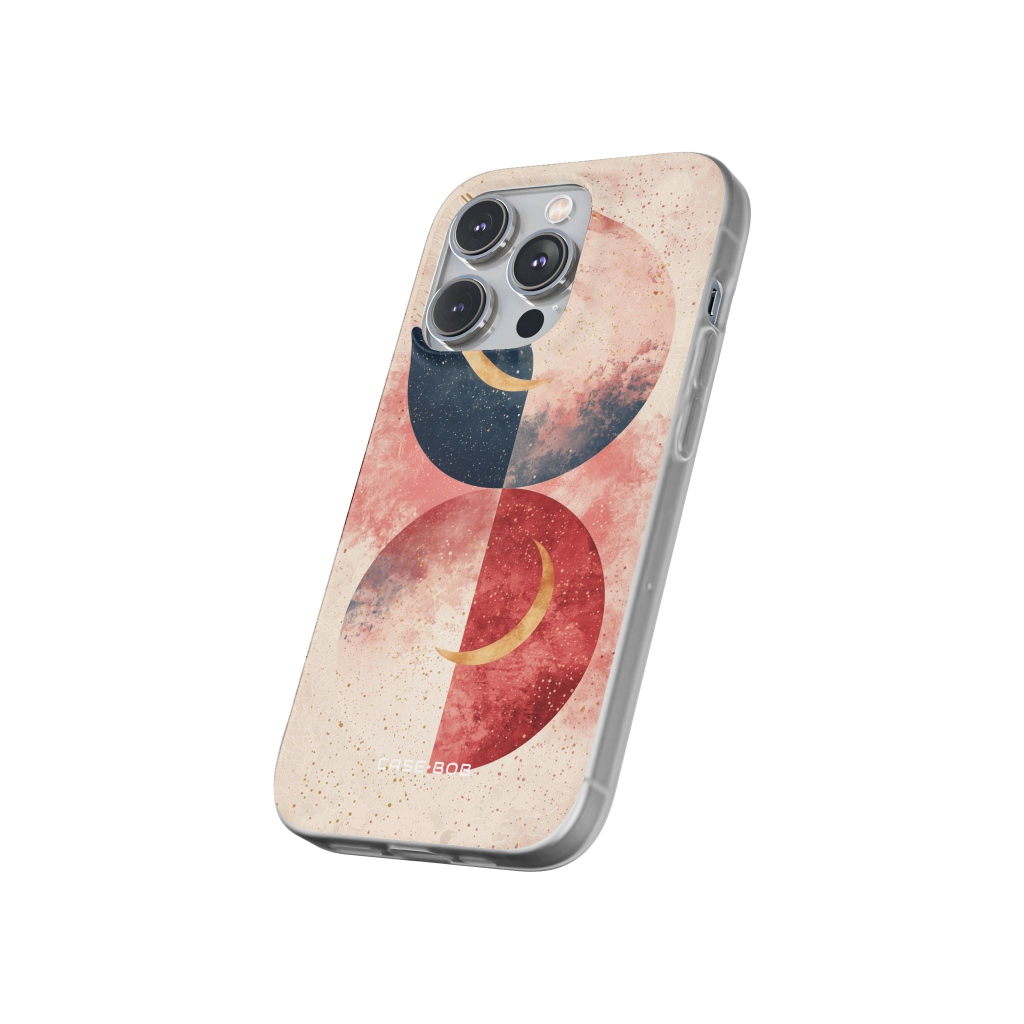 Golden Crescent Circles iPhone 14 Pro Case - Soft