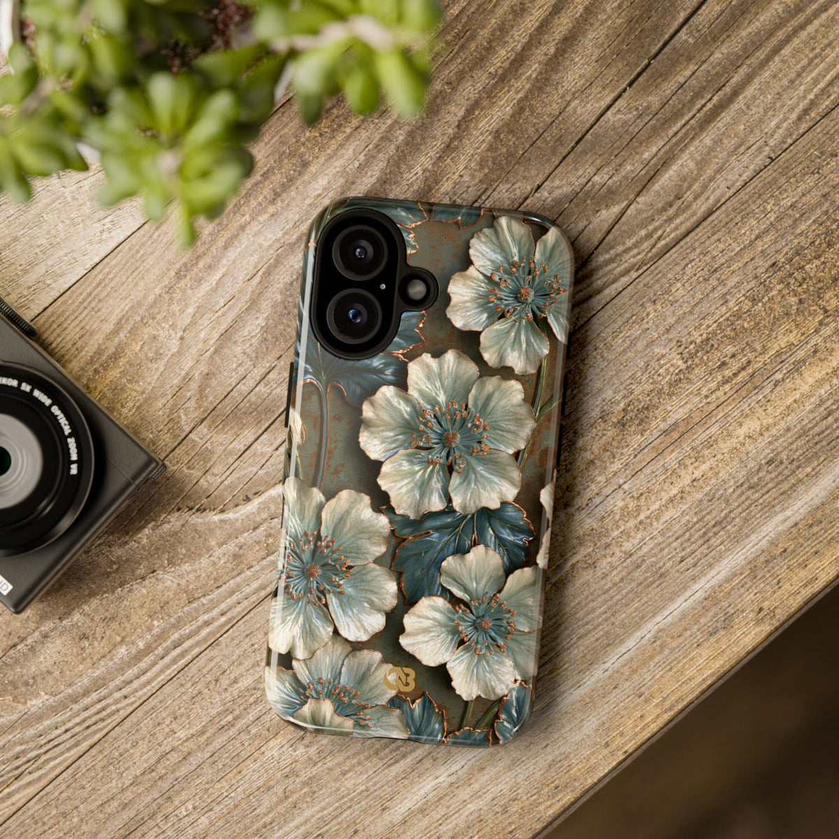 Gilded Blossom Reverie · Tough Phone Case for iPhone · Teal