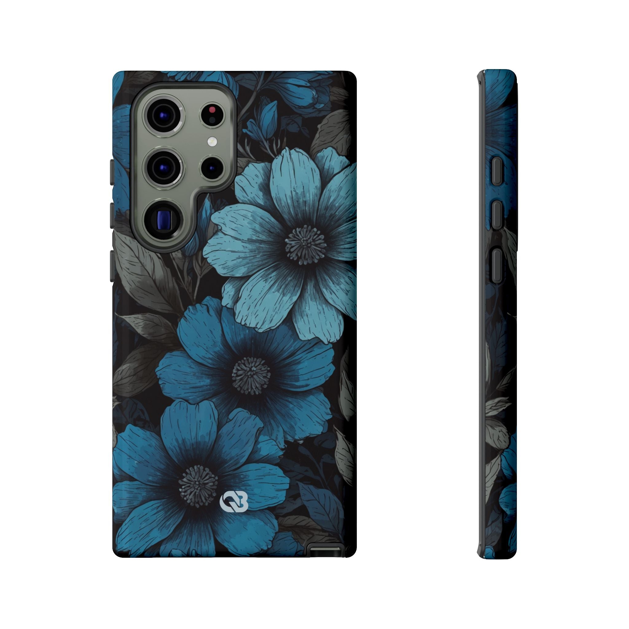 Obsidian Blue Petals · Tough Handyhülle für Samsung