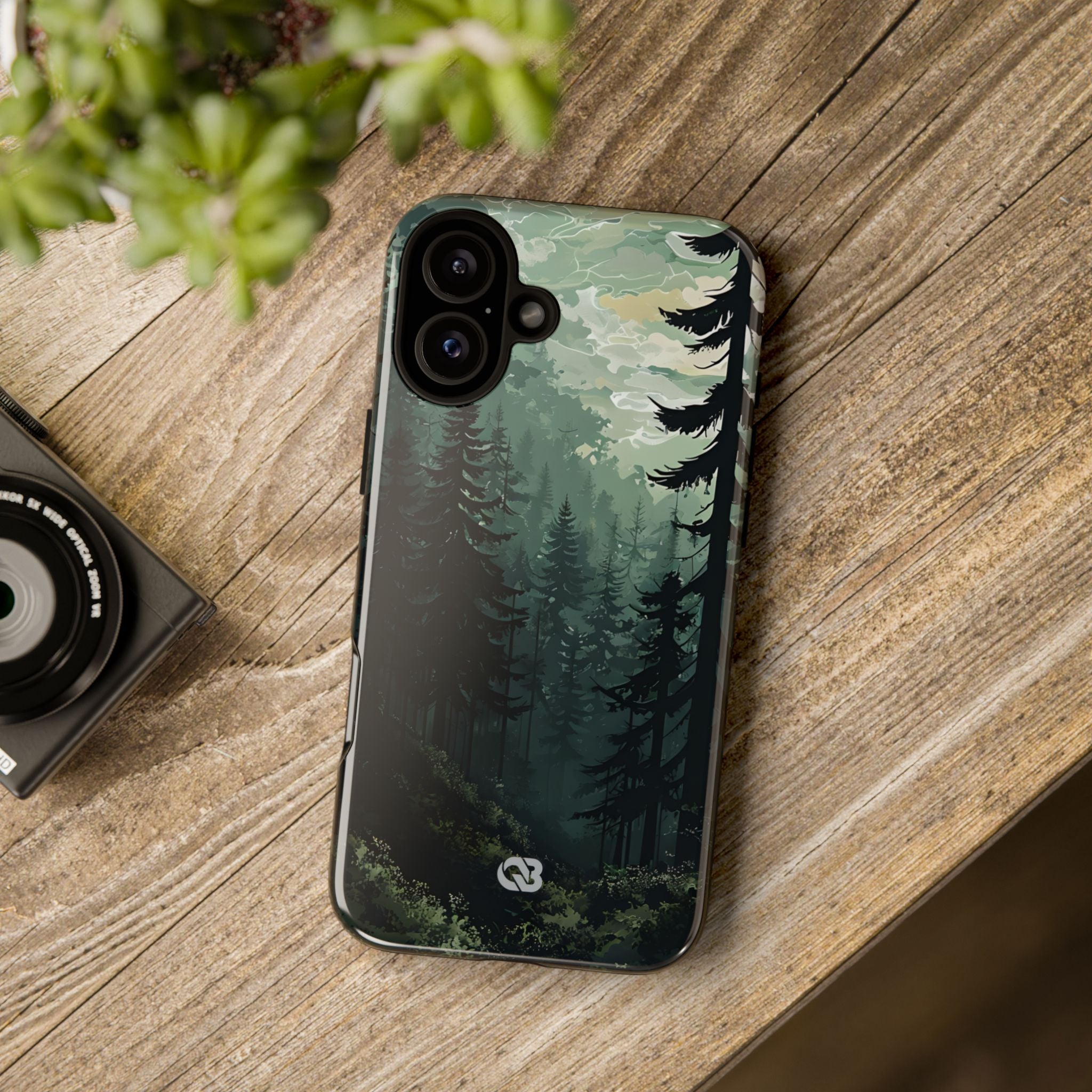 Misty Pine Shadow · Tough Phone Case for iPhone
