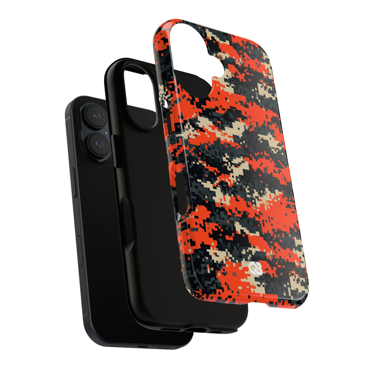 Signal Pixel Camo · Tough Phone Case for iPhone · Orange
