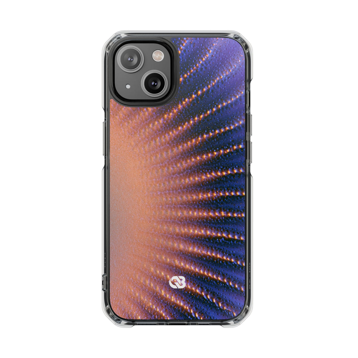 Luminous Aura Burst · Clear Impact Magnetic Phone Case for iPhone · Blue