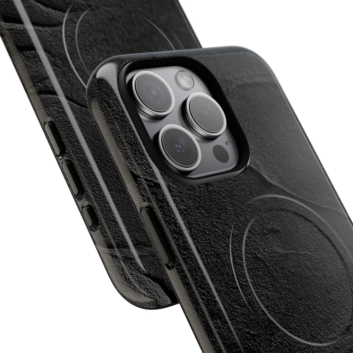 Obsidian Stucco Relief · Tough 2.0 Magnetic Phone Case for iPhone · Black